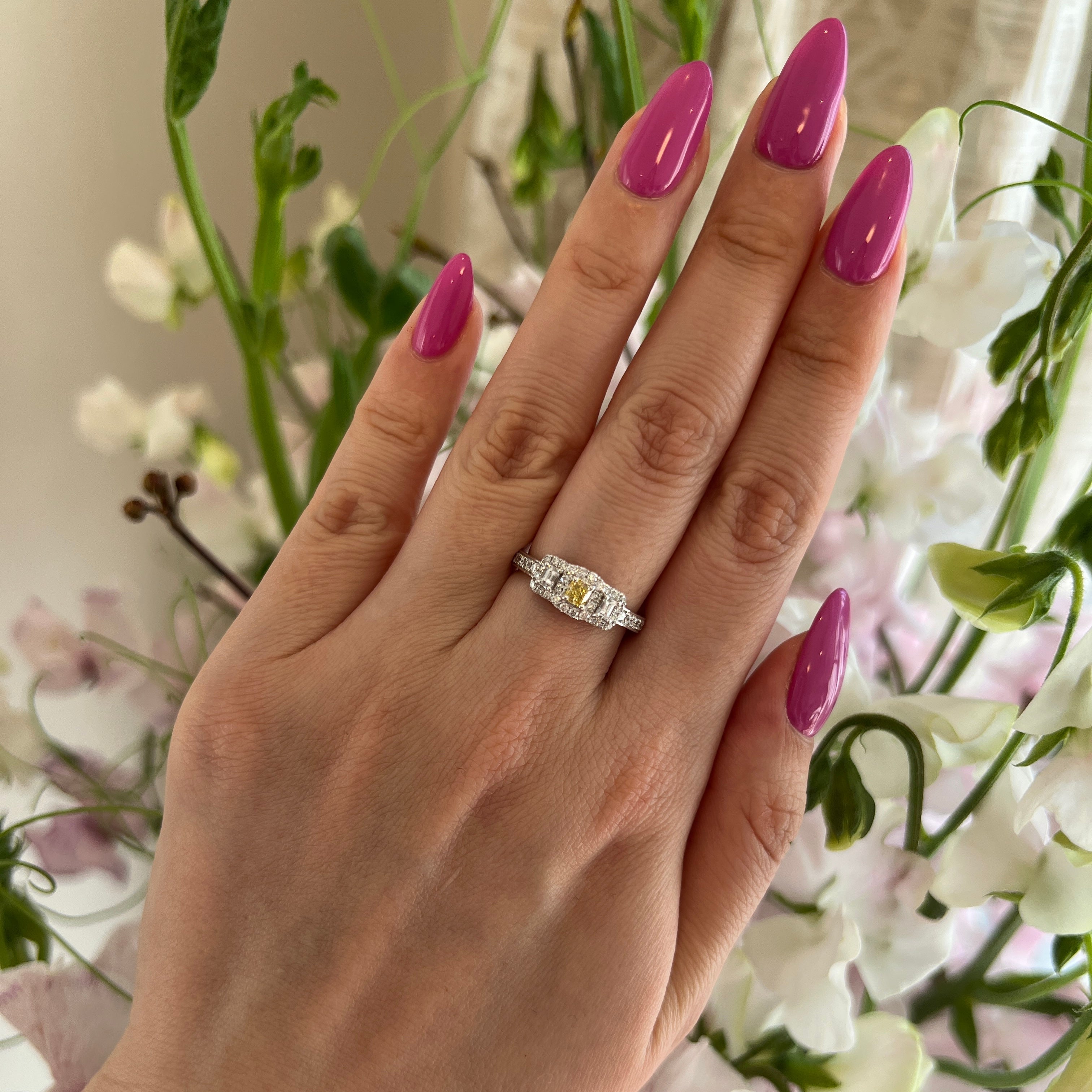 FIY SI1 CGL EM イエローダイヤ リング　PT｜A Jewelry Box 公式通販サイト
