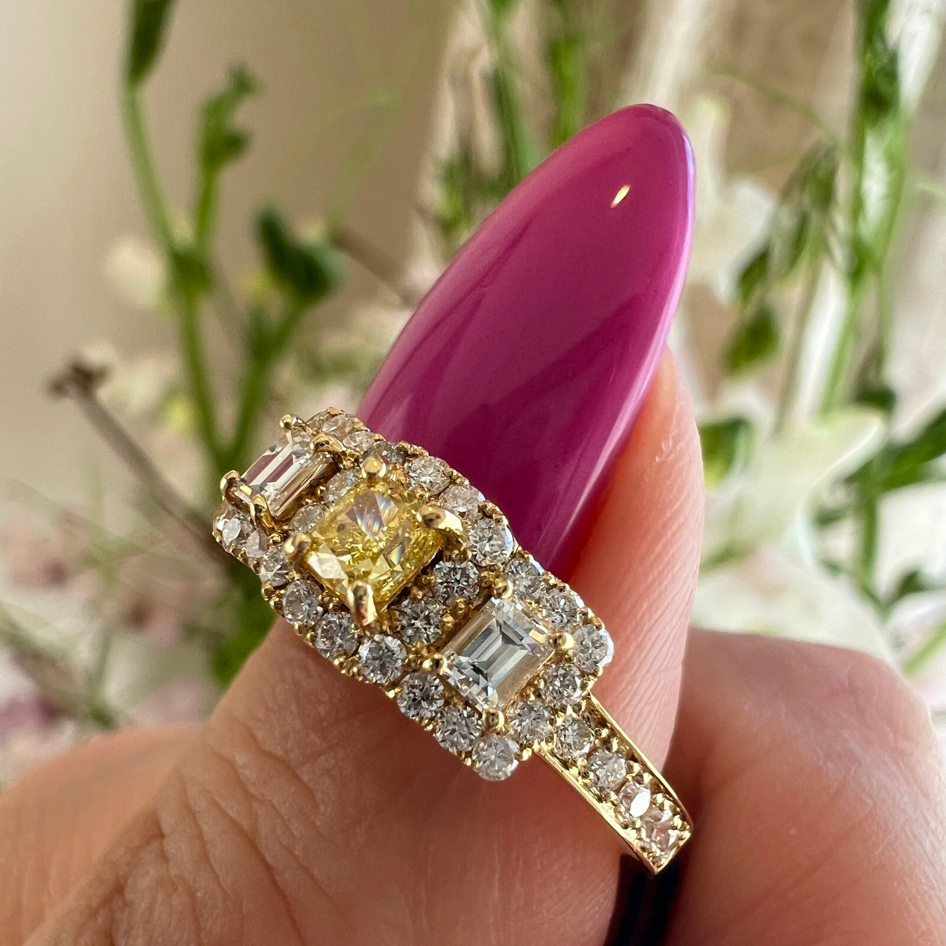 FVY SI2〜FIY SI1 CGL EM イエローダイヤ リング　K18YG｜A Jewelry Box 公式通販サイト