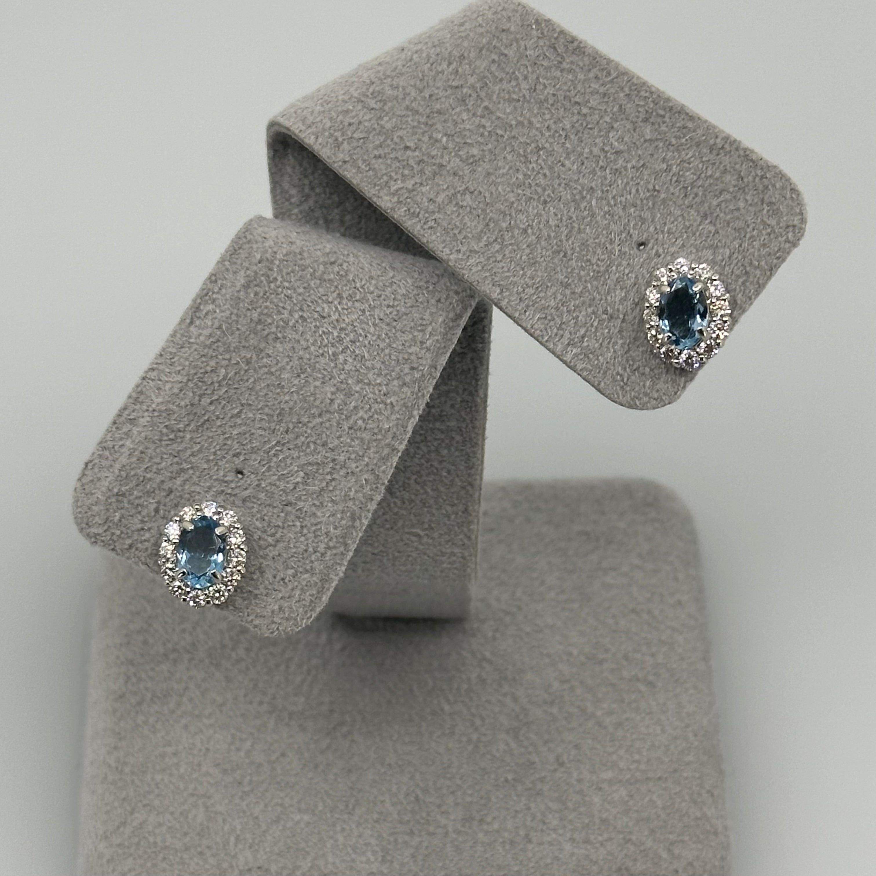 ［新作/個数限定/ドット］ピアス　アクアマリン