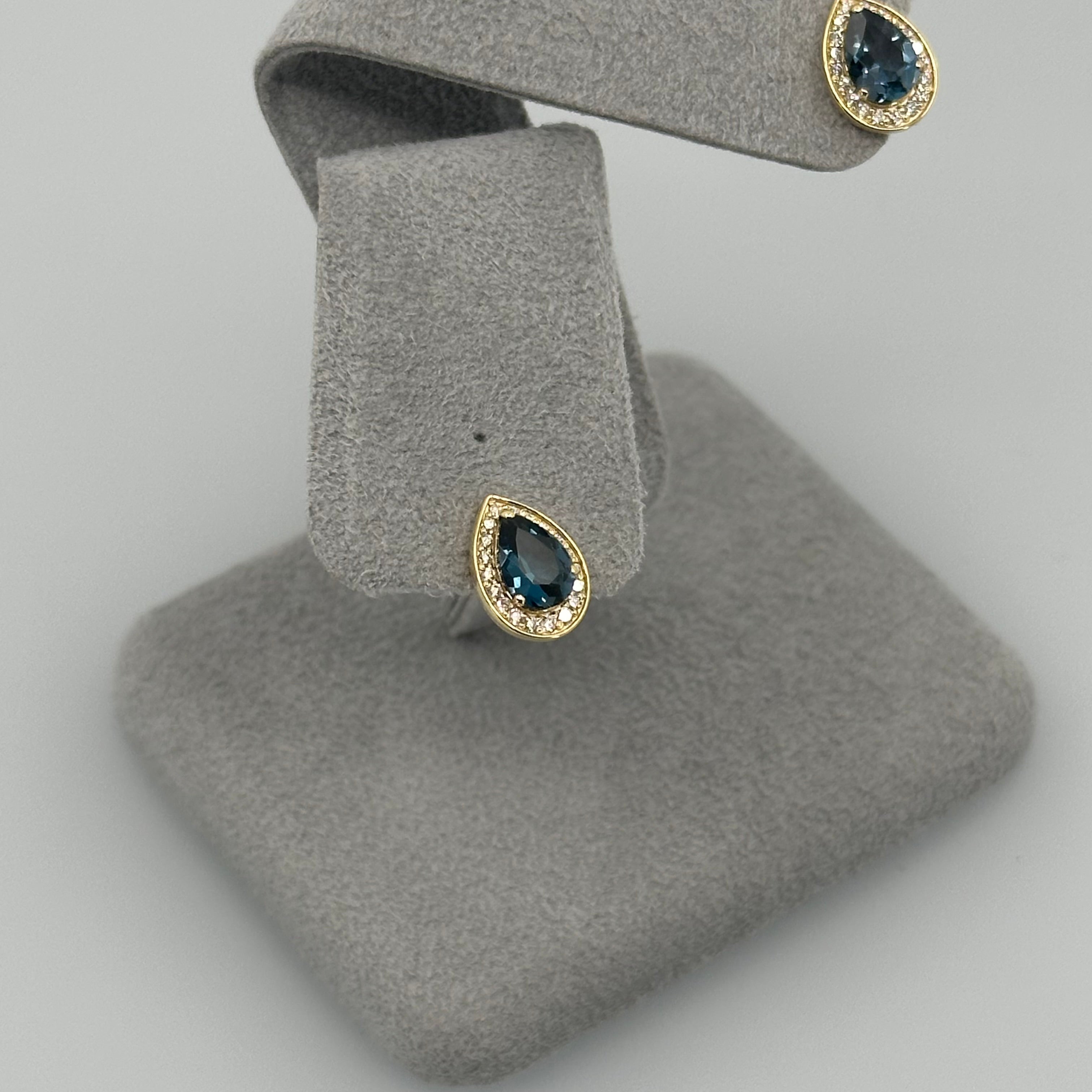 ［新作/個数限定/ピュアライン］ピアス　ロンドンブルートパーズ　