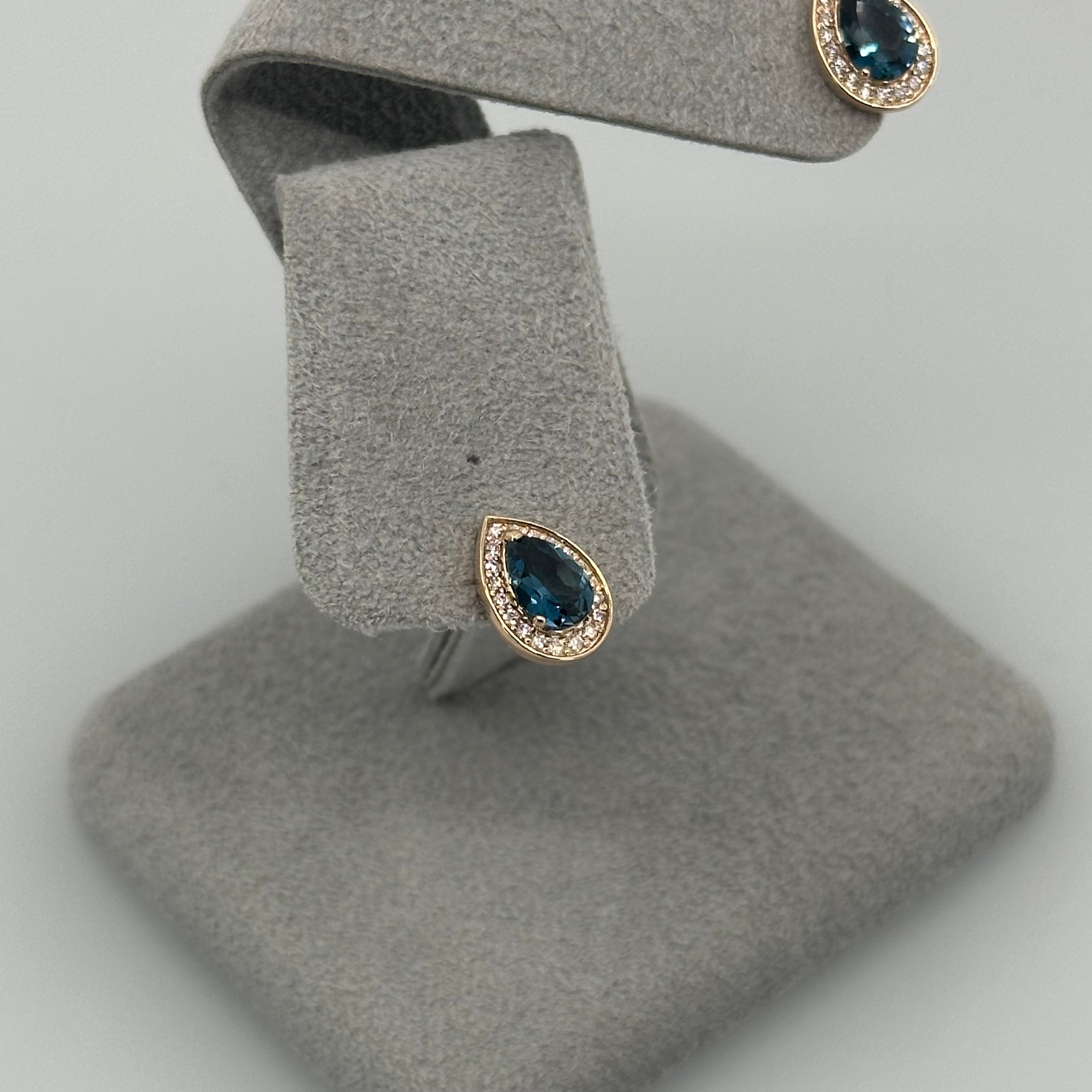 ［新作/個数限定/ピュアライン］ピアス　ロンドンブルートパーズ　