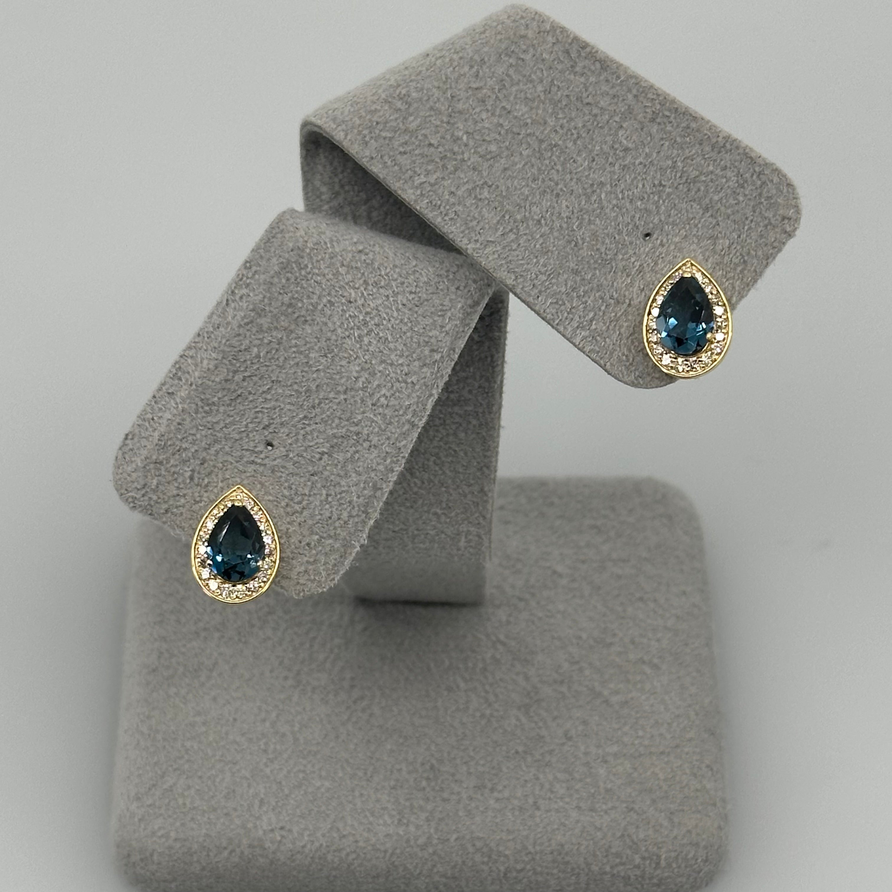 ［新作/個数限定/ピュアライン］ピアス　ロンドンブルートパーズ　