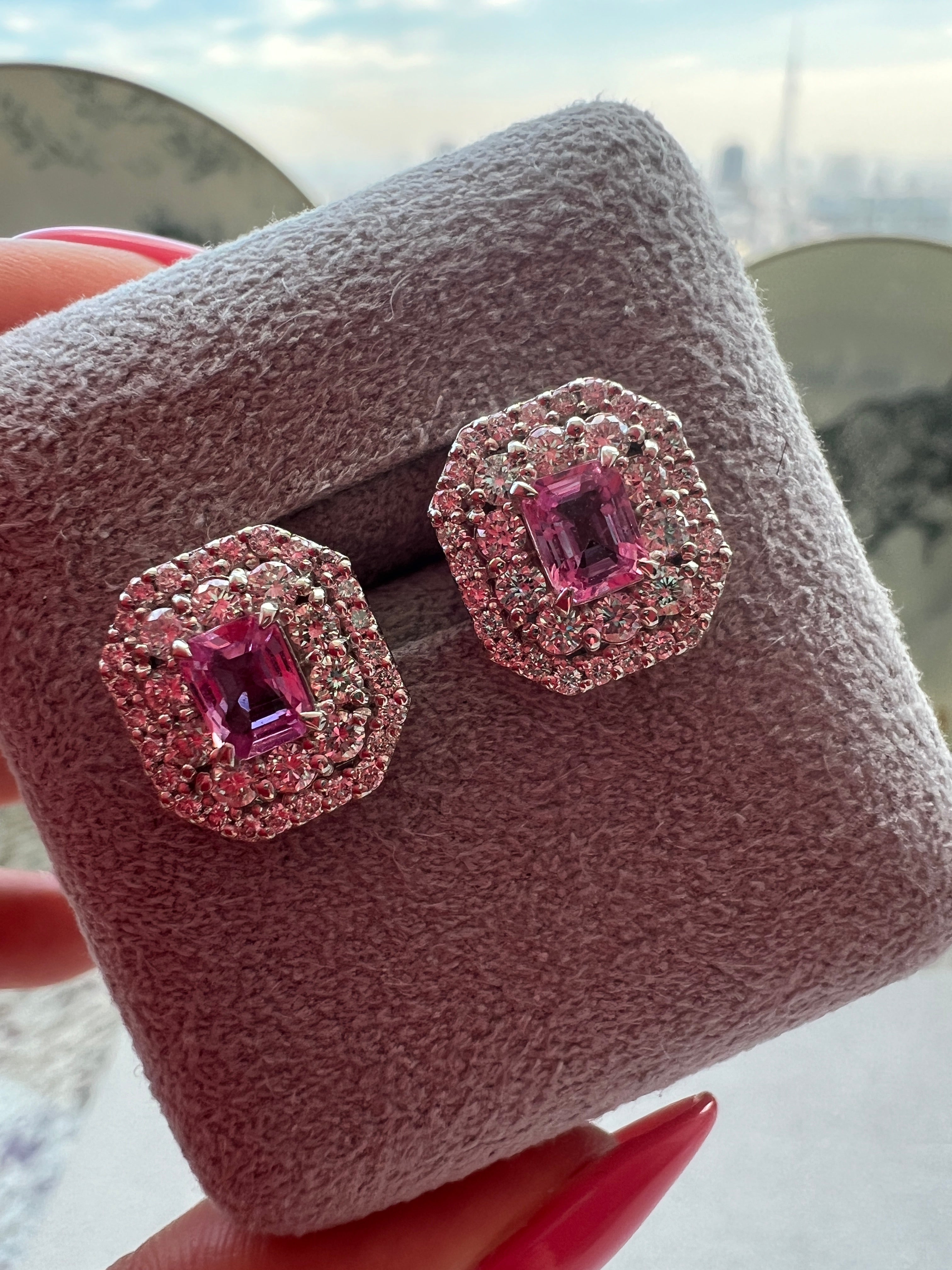 ［レカン］ピアス ピンクサファイア｜A Jewelry Box 公式通販サイト
