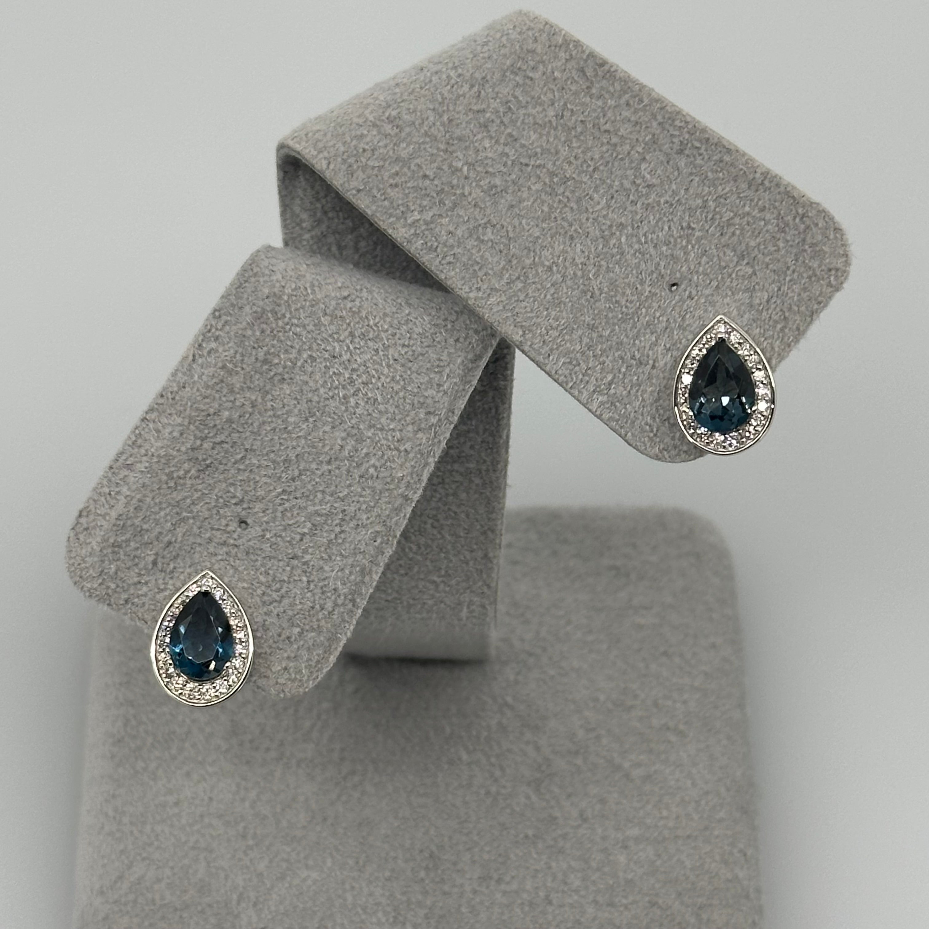 ［新作/個数限定/ピュアライン］ピアス　ロンドンブルートパーズ　