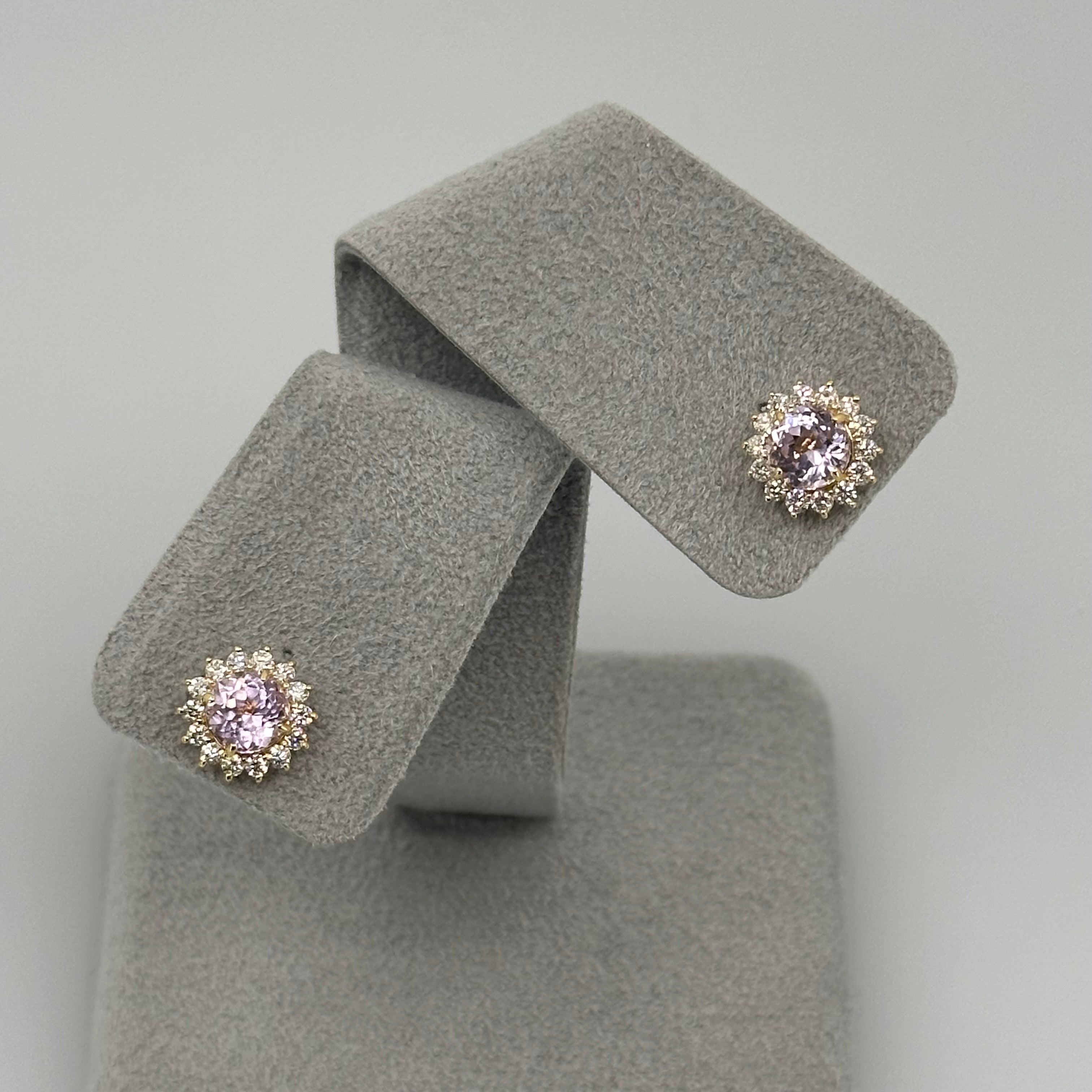 ［新作/個数限定/ヘイロー］ピアス　クンツァイト