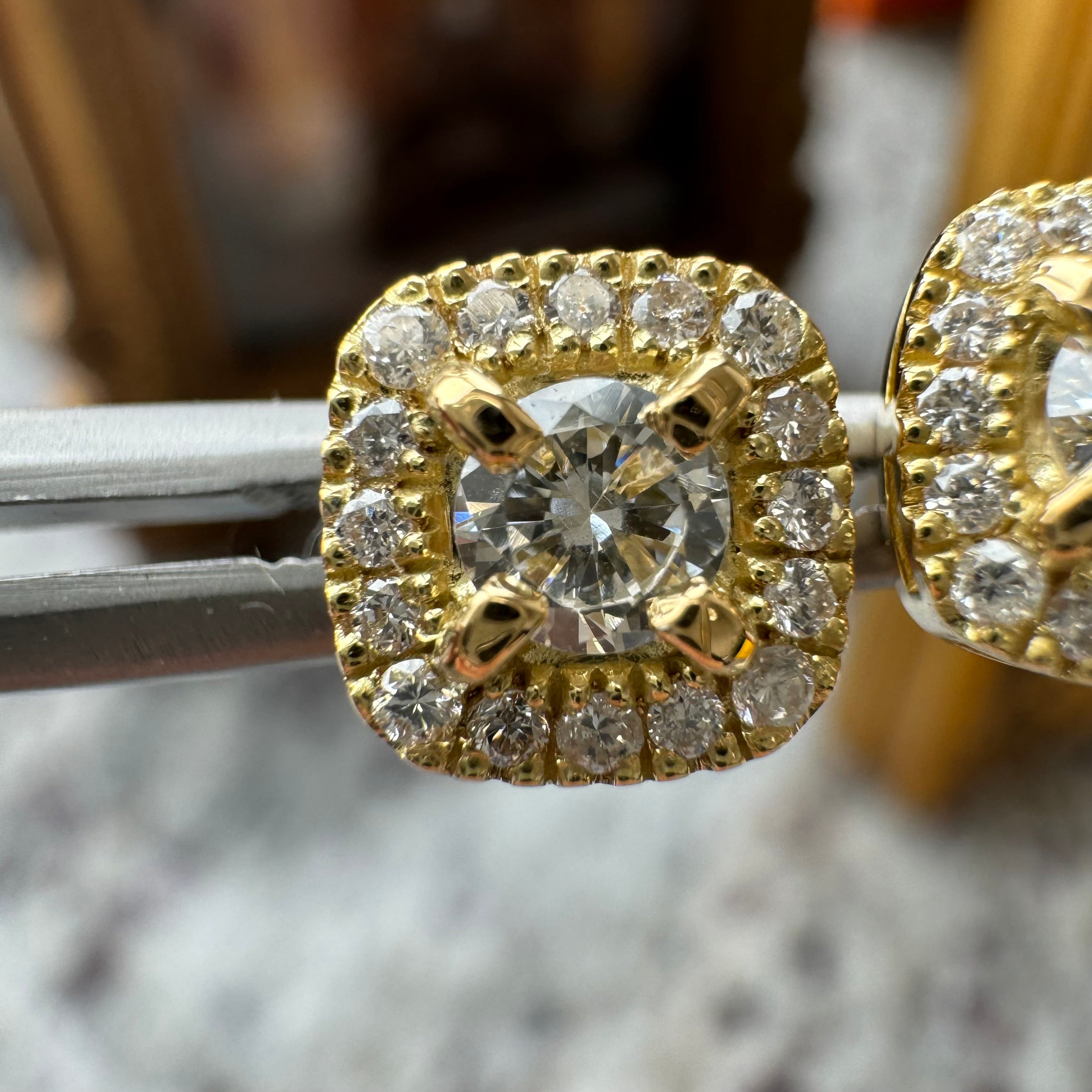 【アンシャンテ】〜ダイヤピアスD0.35ct×2前後 SQ K18YG/K18WG｜A Jewelry Box 公式通販サイト