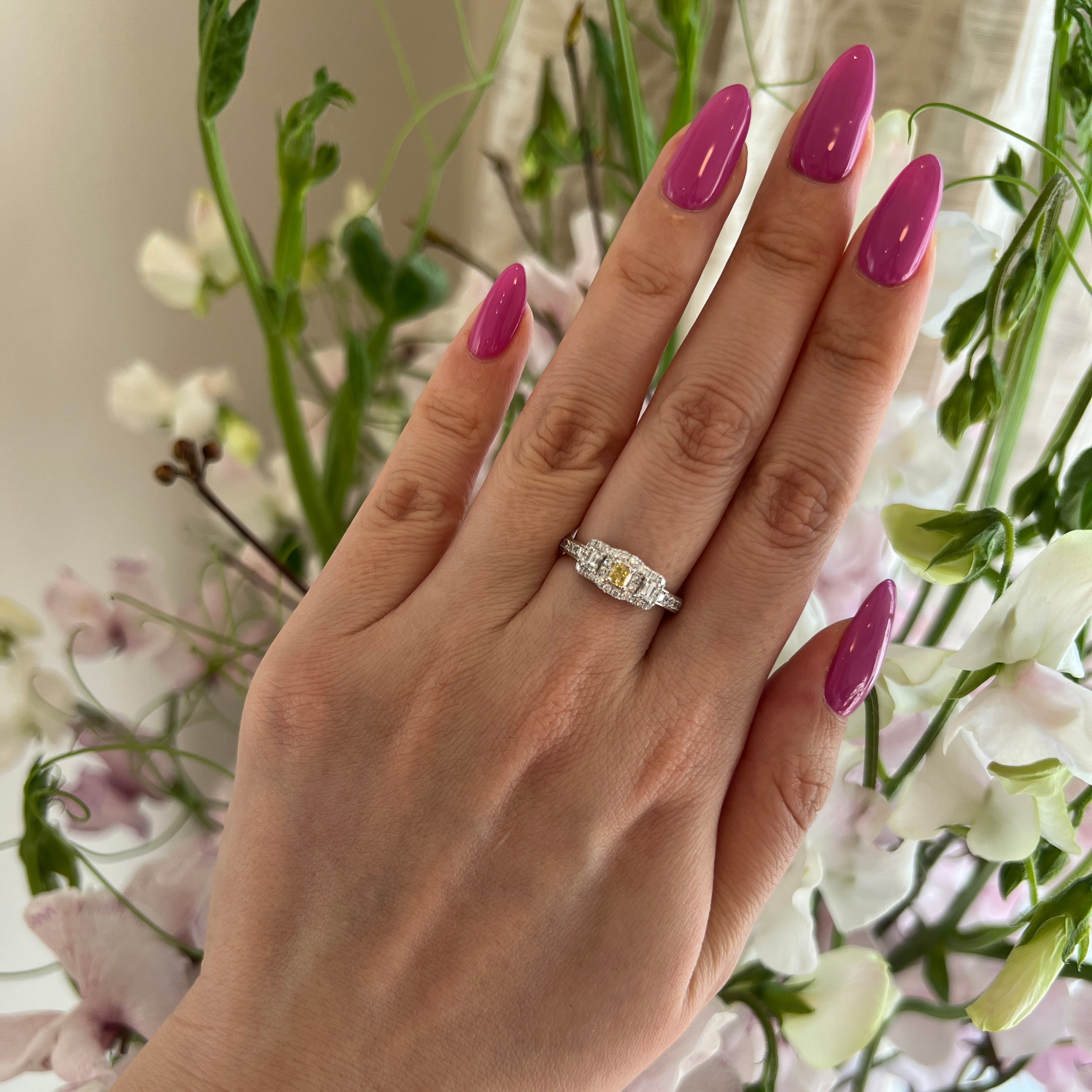 FIY SI1 CGL EM イエローダイヤ リング　PT｜A Jewelry Box 公式通販サイト