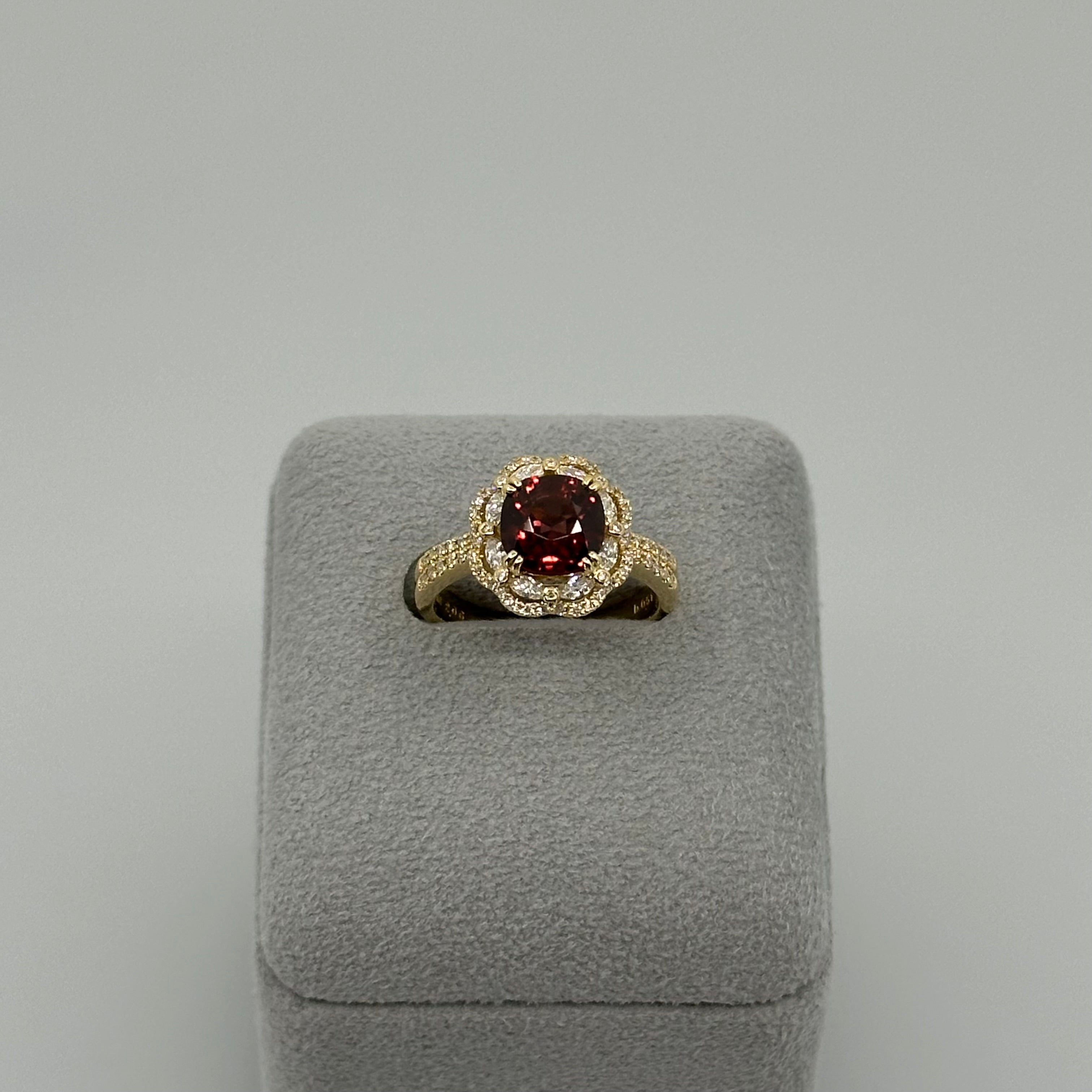 ［特別企画一点物/フルール］リング 幻クラスビルマ産ノーヒートレッドスピネル 2ct YG｜A Jewelry Box 公式通販サイト