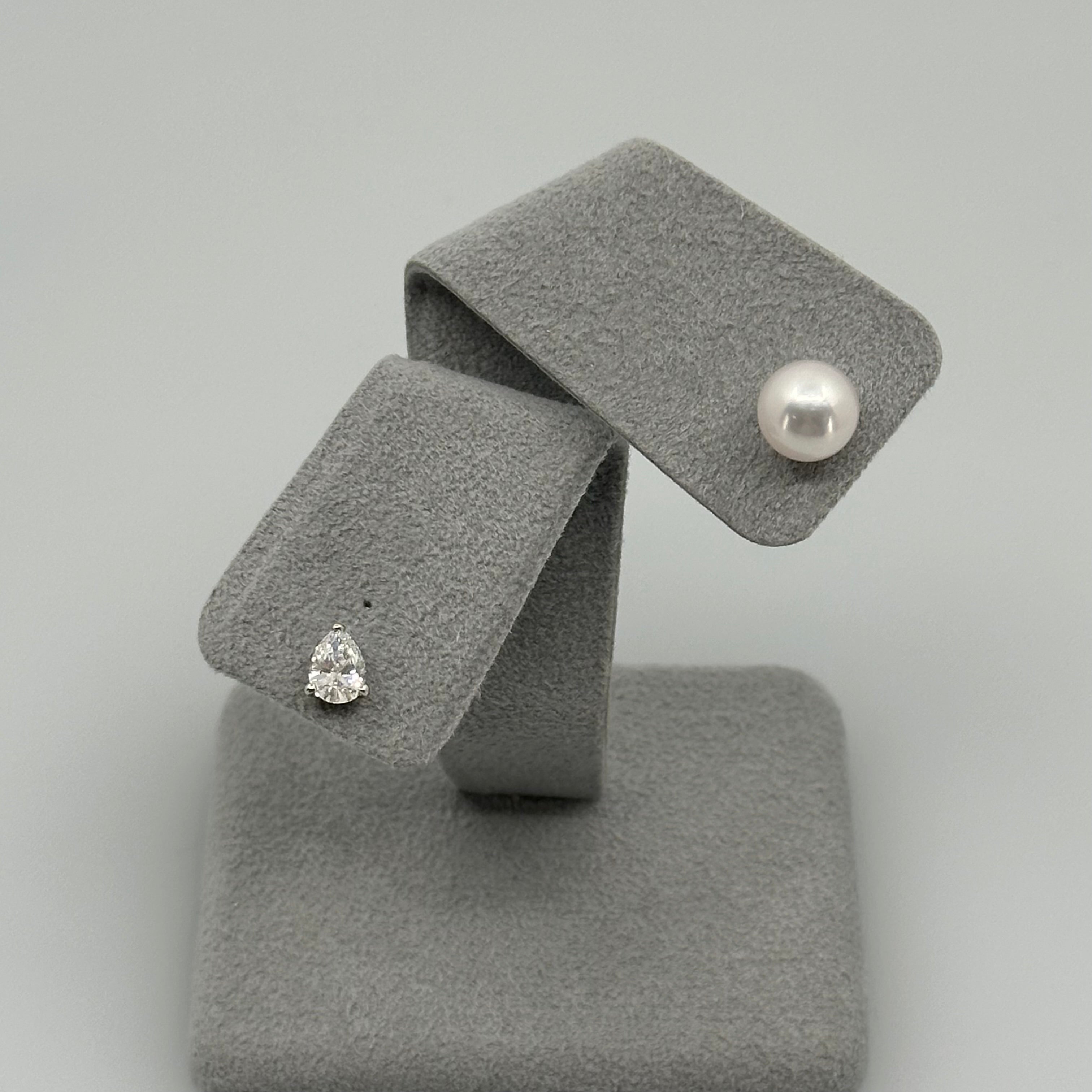 ［ひとつふたつ/PR/OV/HS/EM/PS］ピアス ダイヤ あこや真珠8mm｜A Jewelry Box 公式通販サイト
