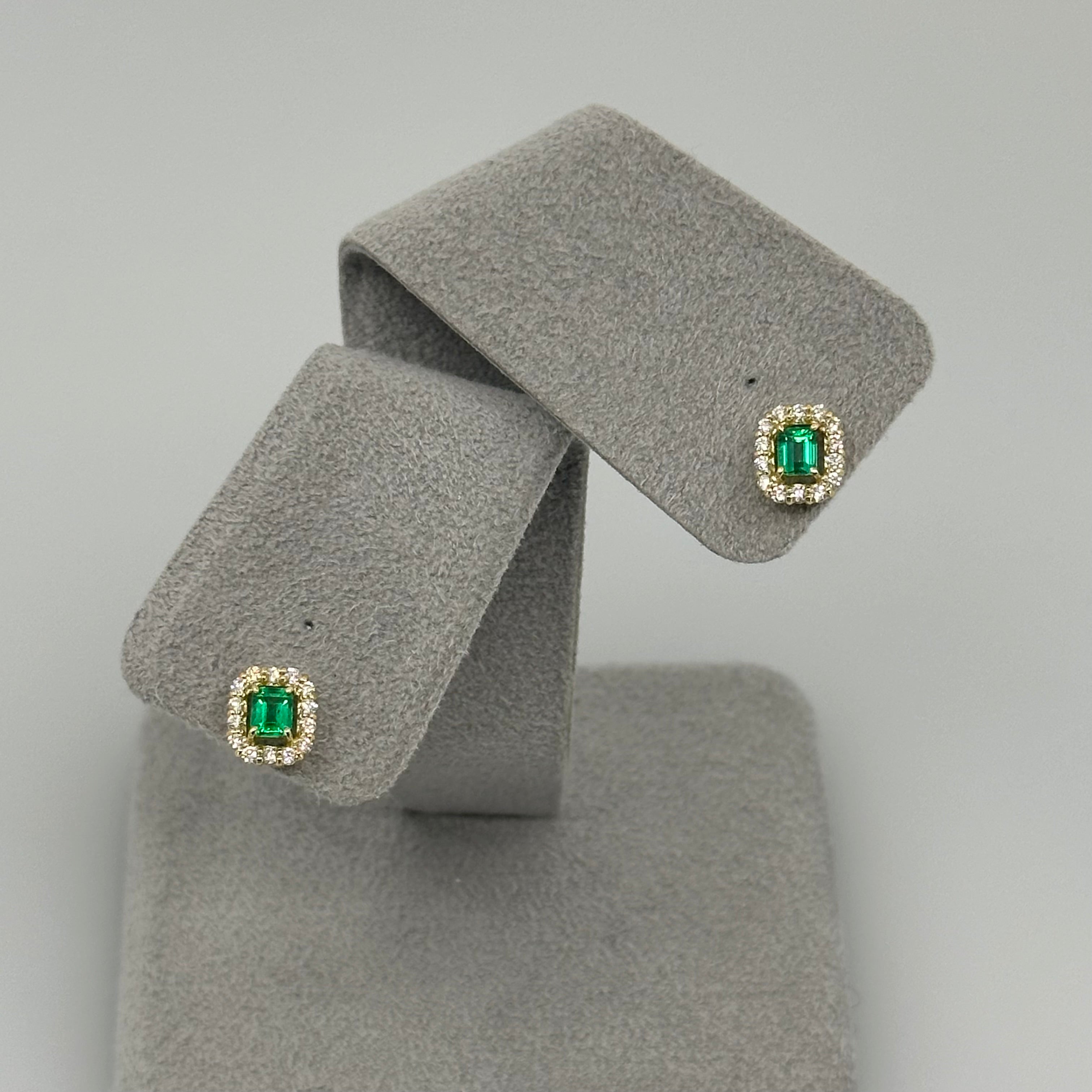 ［新作/1点限定］ピアス　エメラルド YG 1