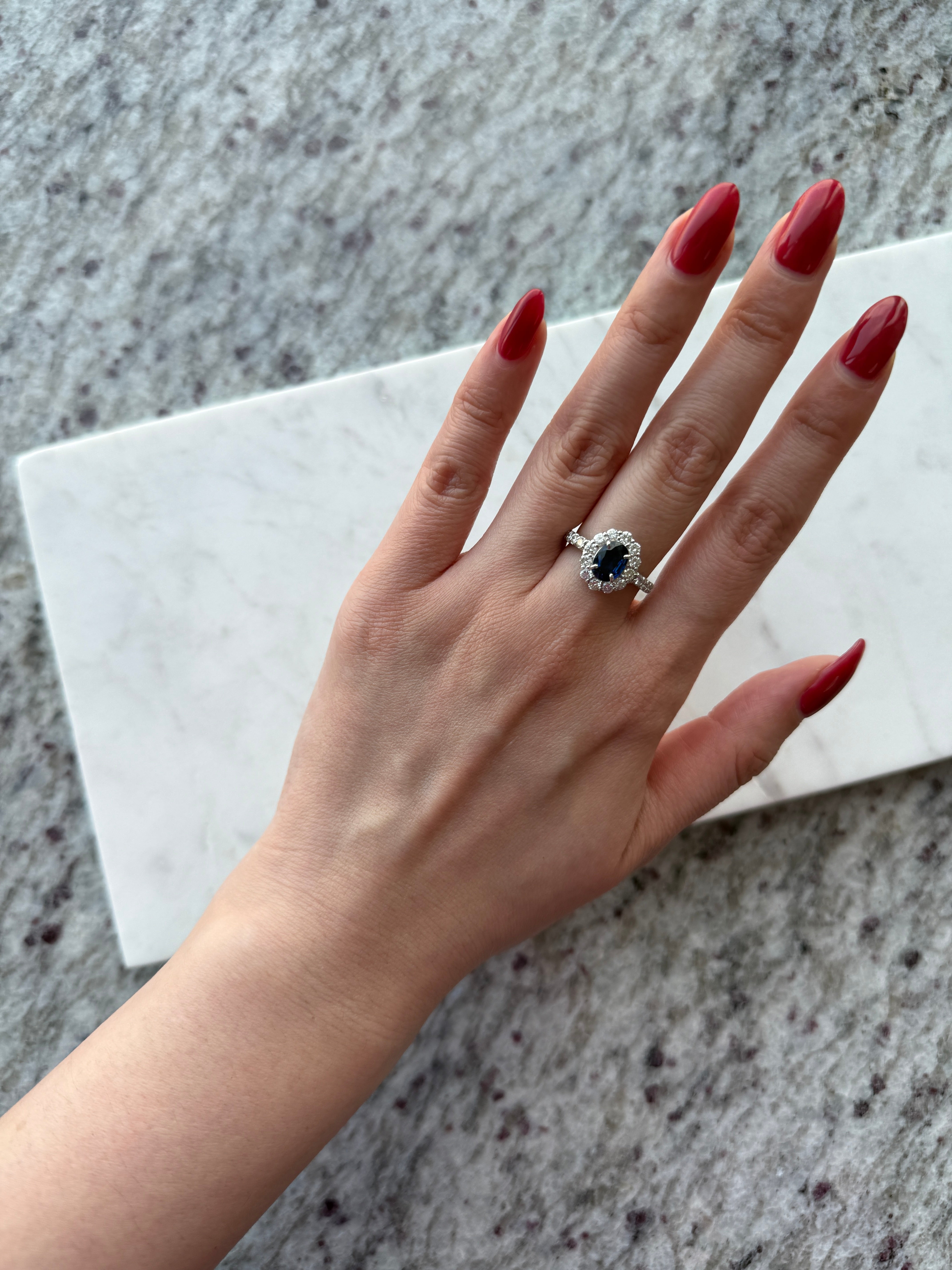 ［新作/１点限定/キャサリン巻き］リング　サファイア