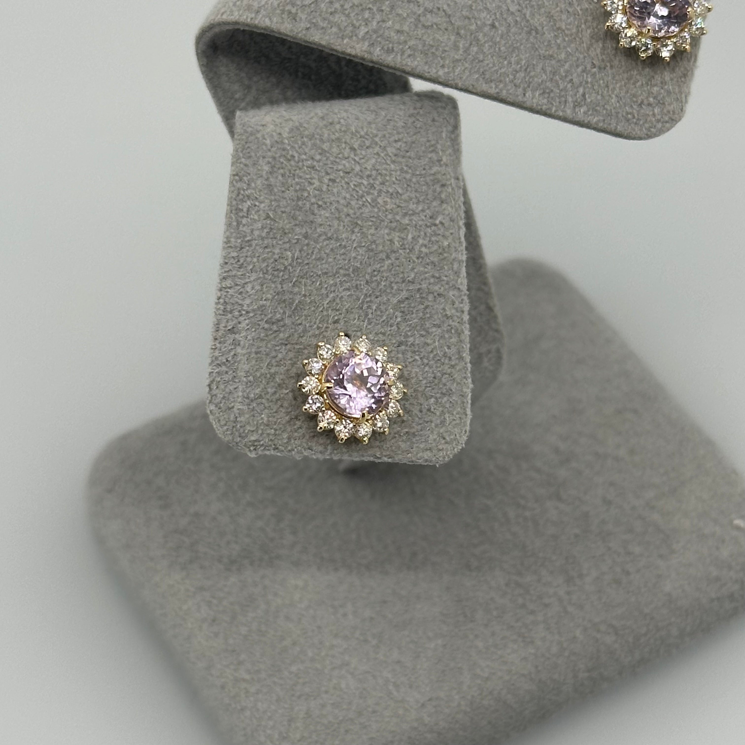 ［新作/個数限定/ヘイロー］ピアス　クンツァイト