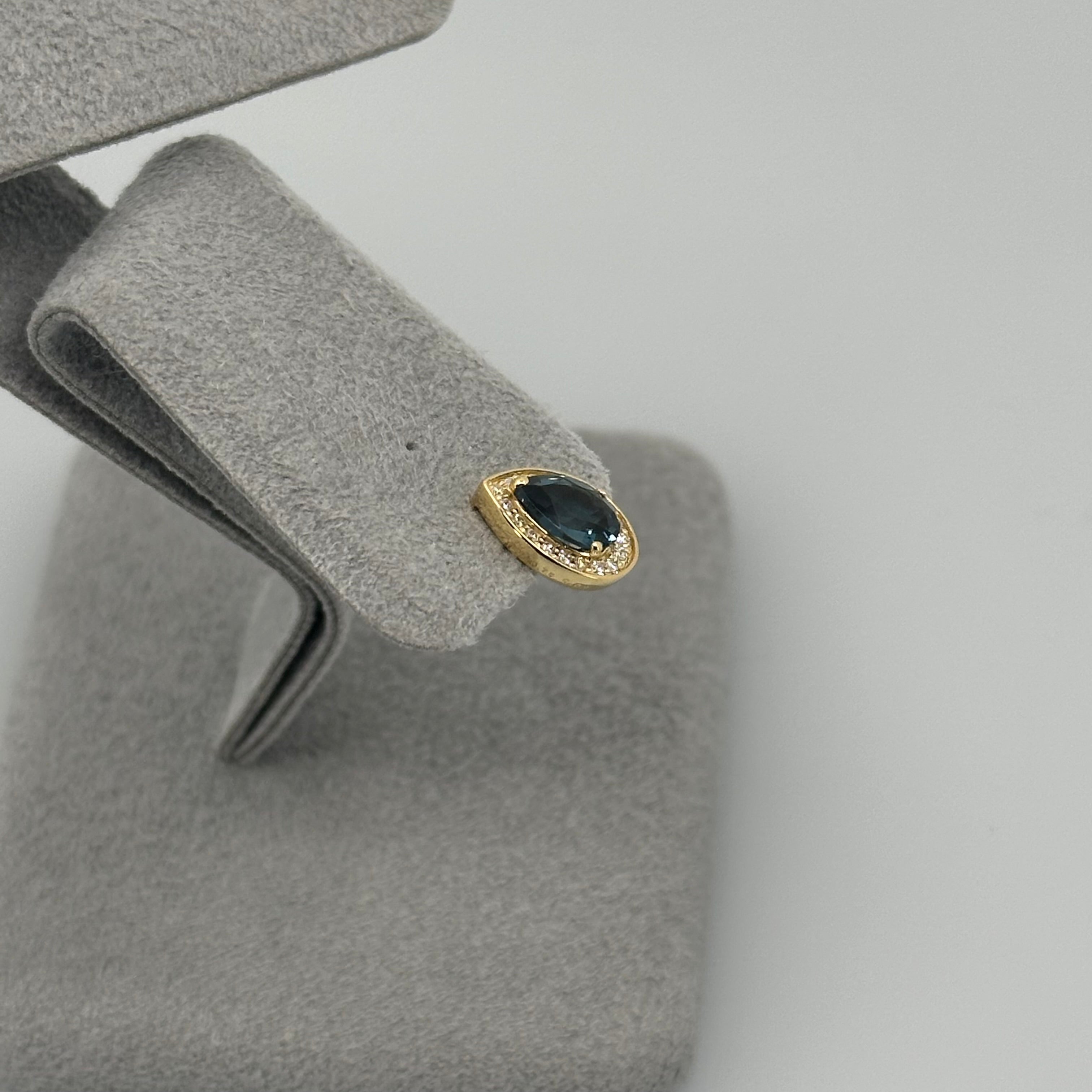 ［新作/個数限定/ピュアライン］ピアス　ロンドンブルートパーズ　