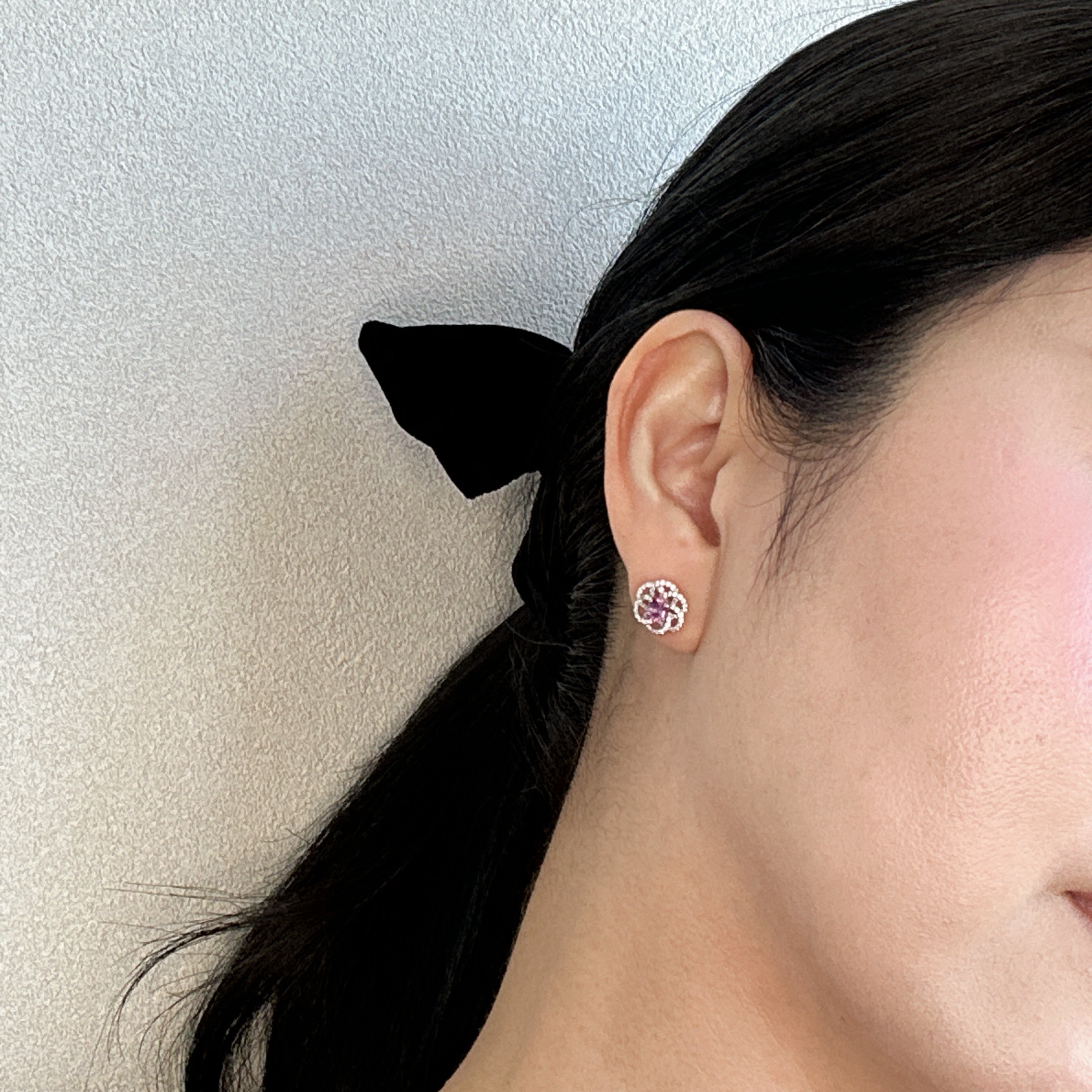 ［カメリアの🐢子ちゃん］ピアス ピンクサファイア 0.4ct×2 OV｜A Jewelry Box 公式通販サイト