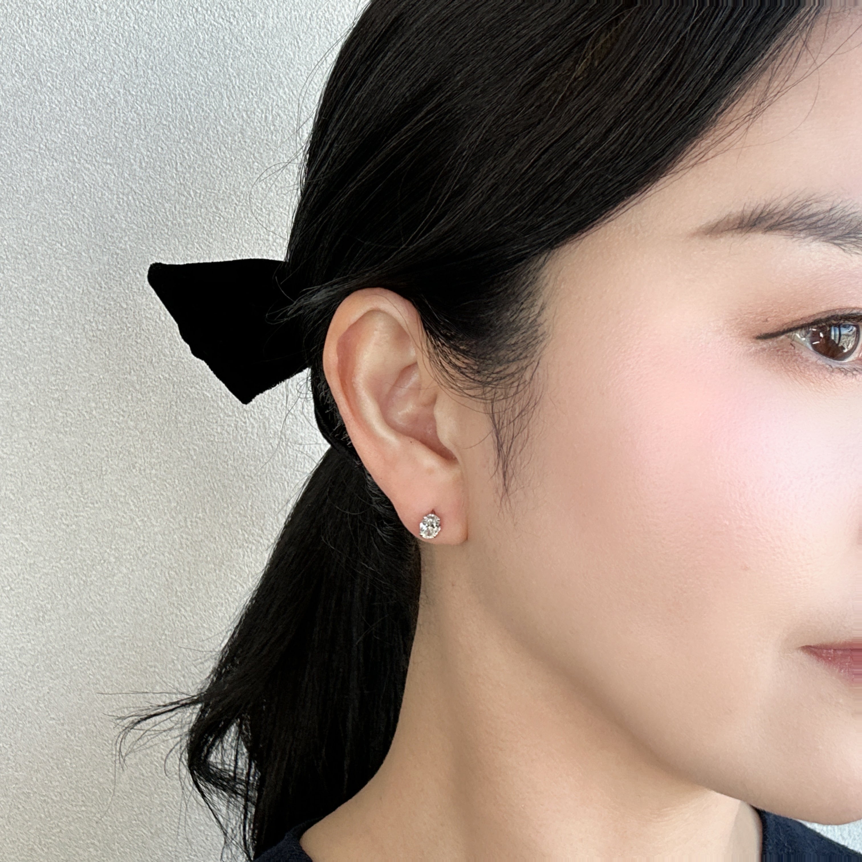 ［一点物/コリンヌ］ピアス ダイヤ 0.5ct×2 OV PT｜A Jewelry Box 公式通販サイト