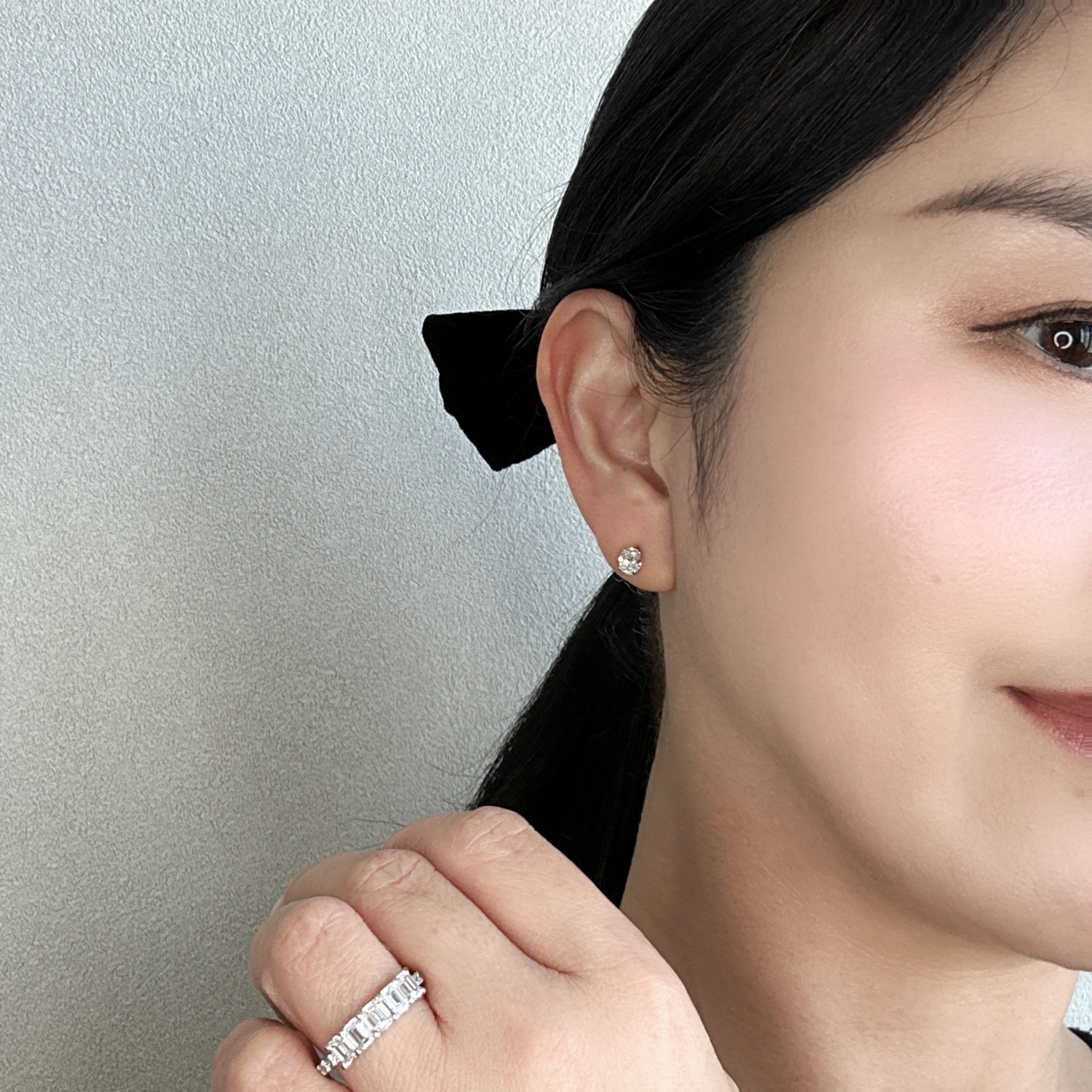［一点物/コリンヌ］ピアス ダイヤ 0.5ct×2 OV PT｜A Jewelry Box 公式通販サイト