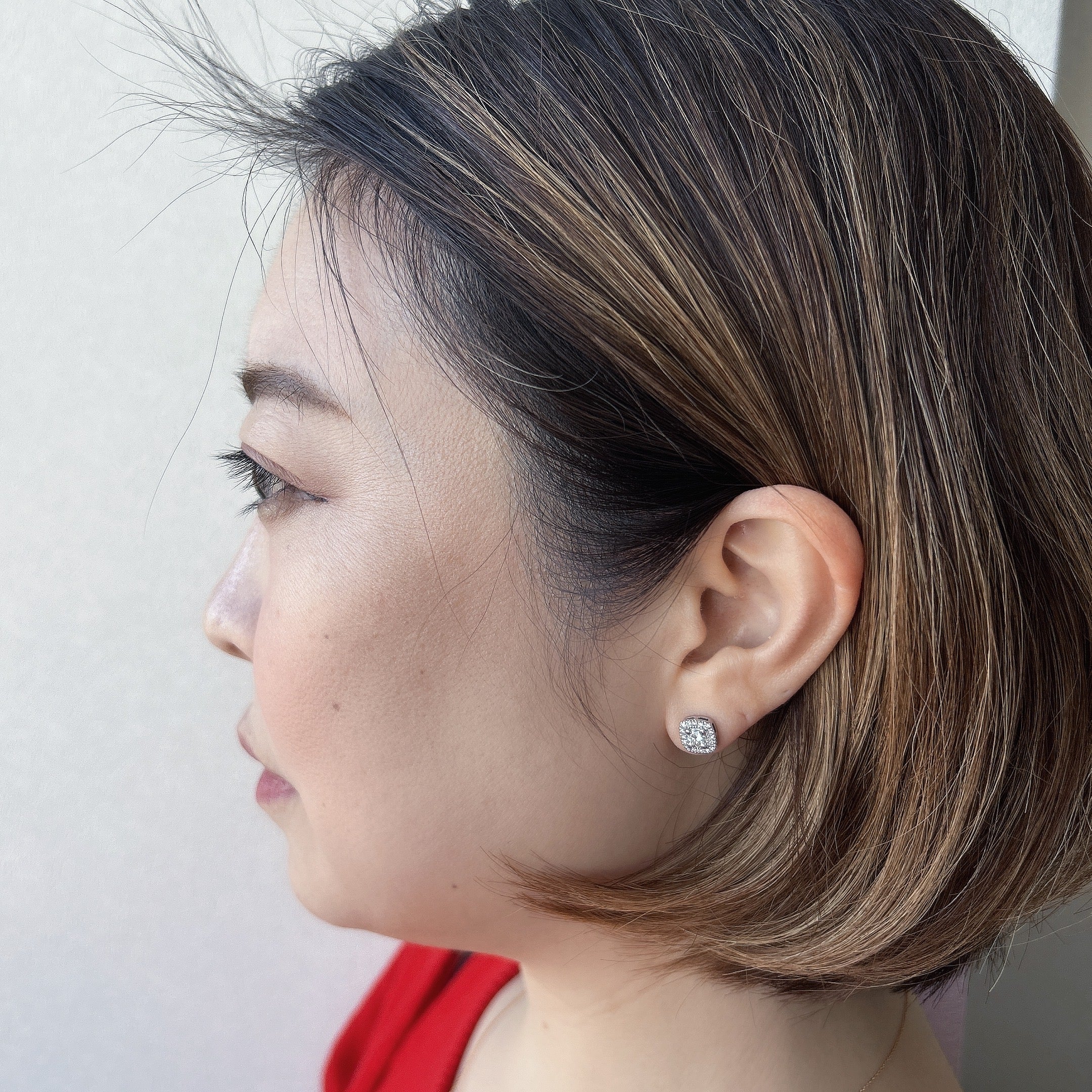 【アンシャンテ】〜ダイヤピアスD0.35ct×2前後 SQ K18YG/K18WG｜A Jewelry Box 公式通販サイト