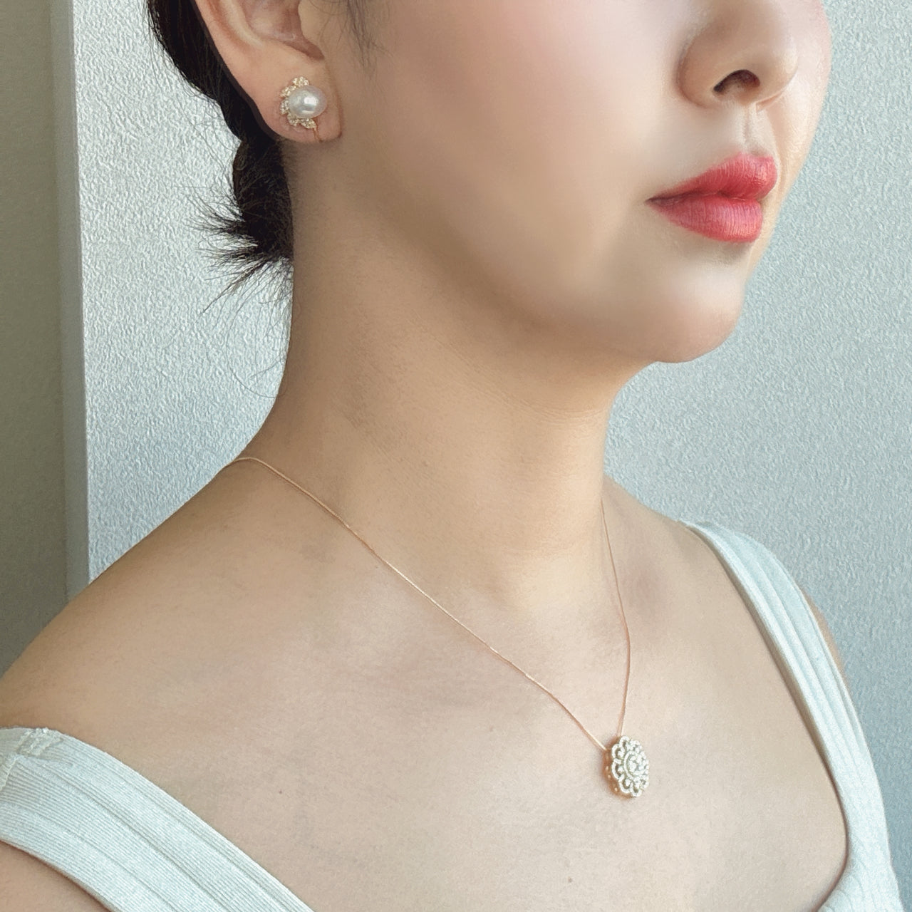 ［アマリリス］ピアス あこや真珠8mｍ｜A Jewelry Box 公式通販サイト