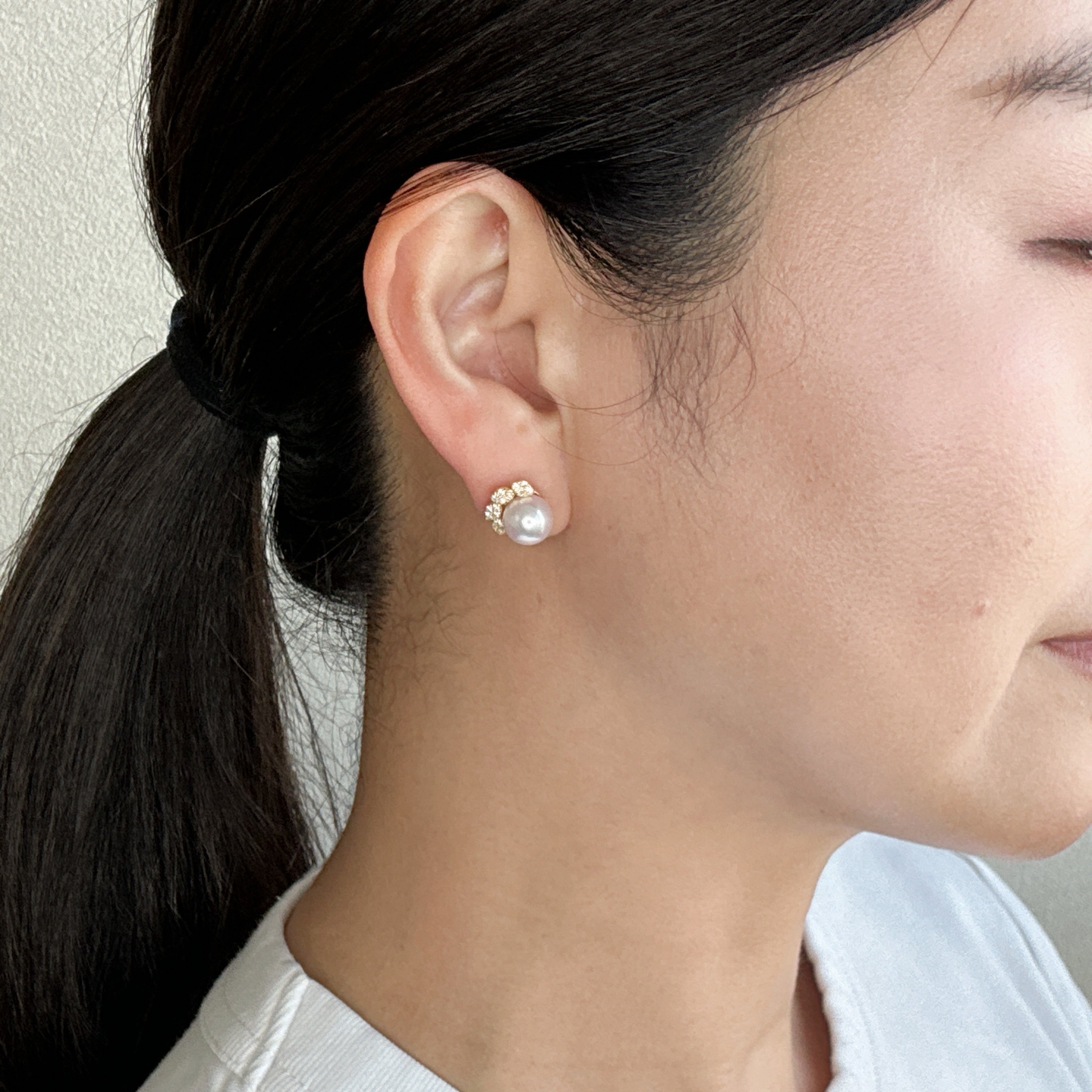 ［アマリリス］ピアス あこや真珠8mｍ｜A Jewelry Box 公式通販サイト