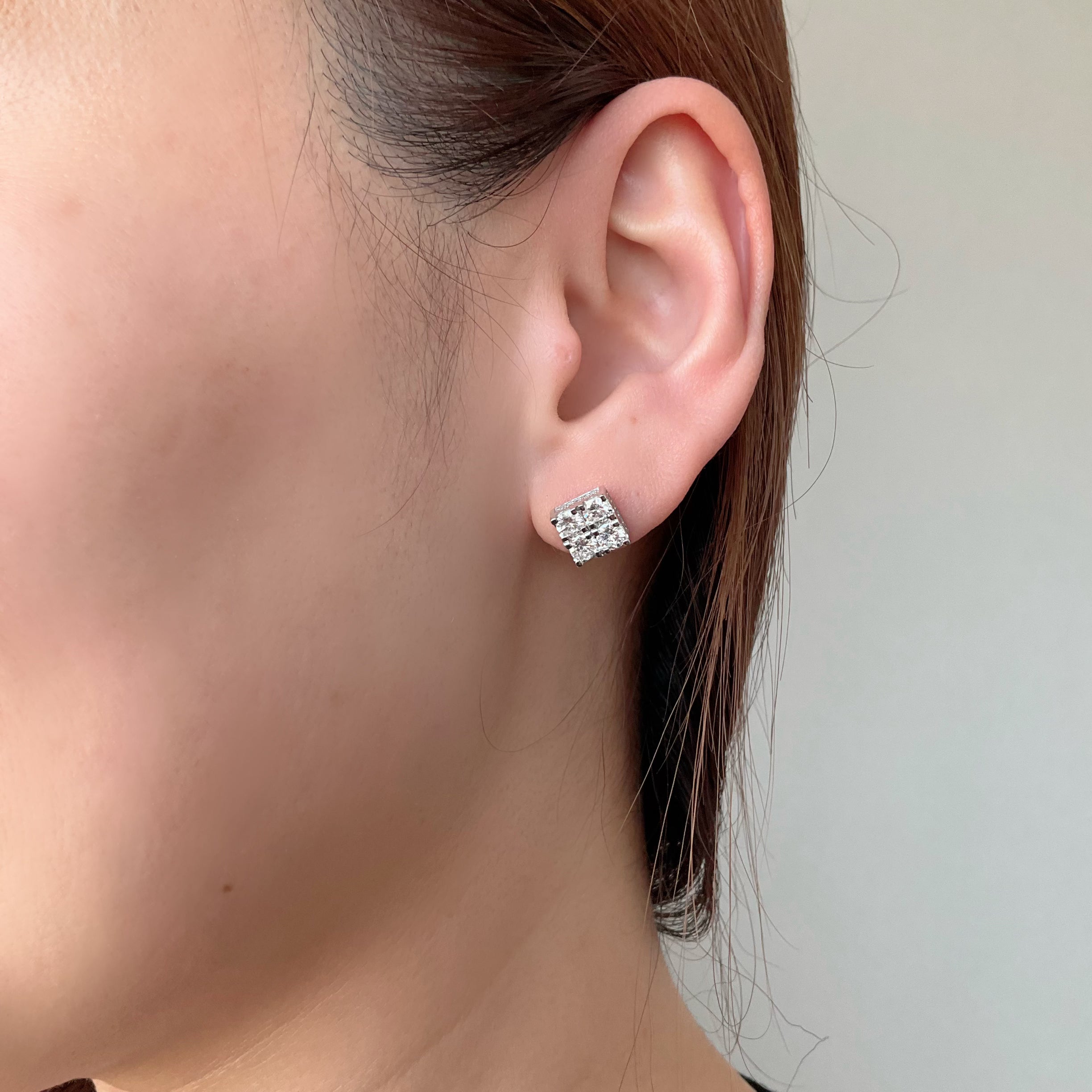 ワッフルピアス D0.9ct×2前後 SQ K18YG/K18WG/K18PG｜A Jewelry Box 公式通販サイト