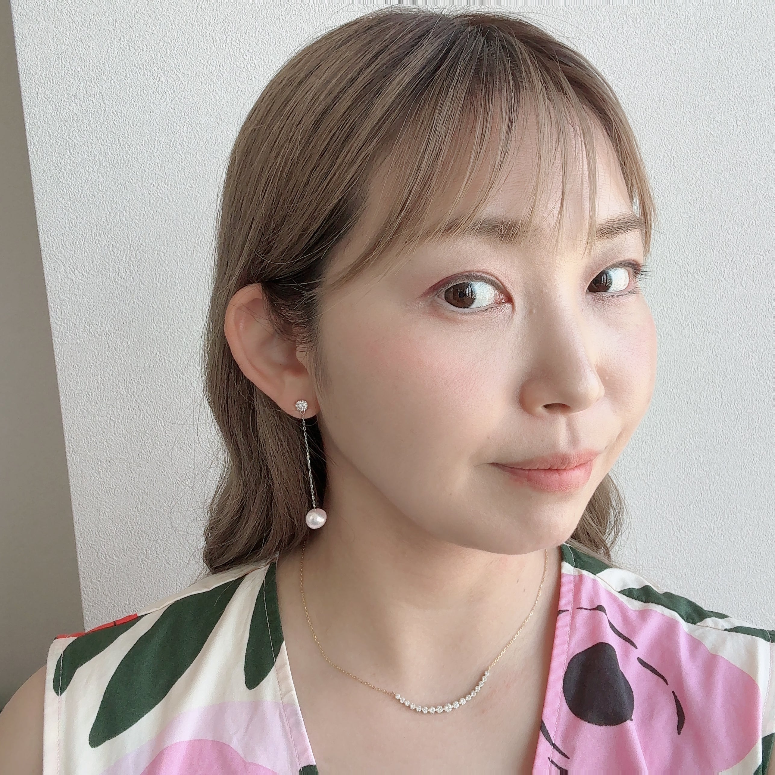 [プロポーズされるピアス] ポインターノーマル×真珠 ゆらゆら ピアス〜中石0.3ct G SI GD UP｜A Jewelry Box 公式通販サイト
