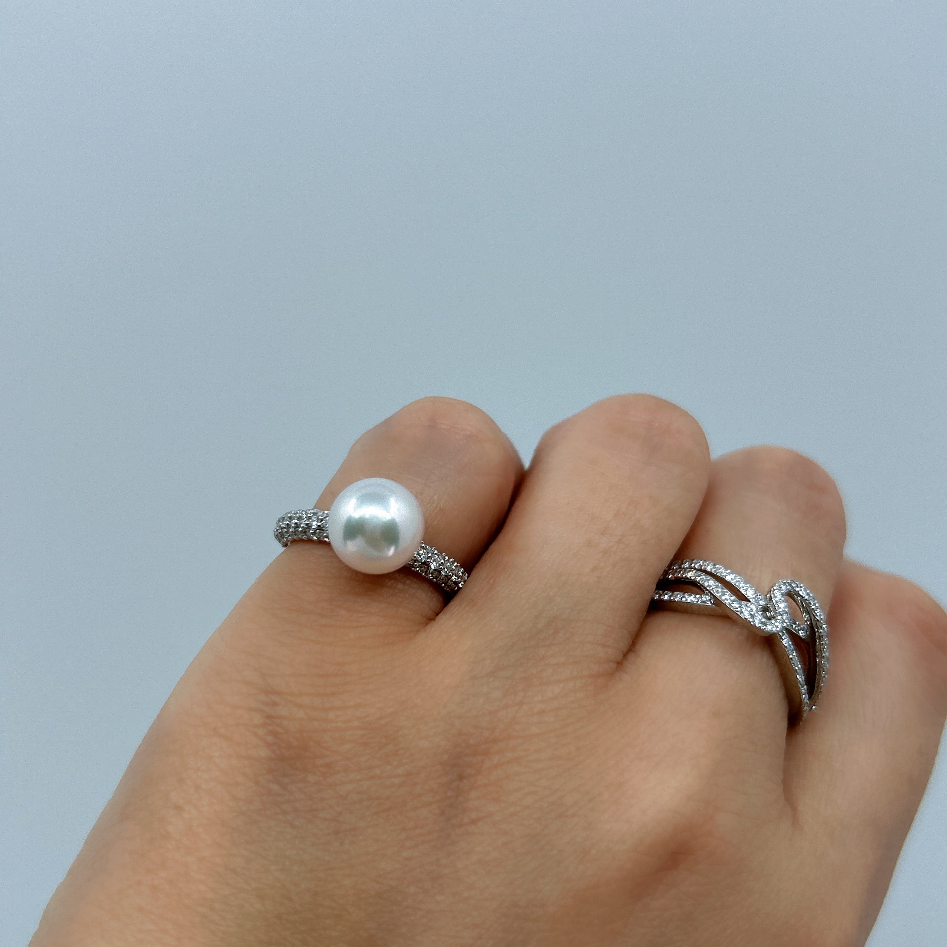 サンベリーナ パヴェ〜希少あこや真珠 8ミリ｜A Jewelry Box 公式通販サイト