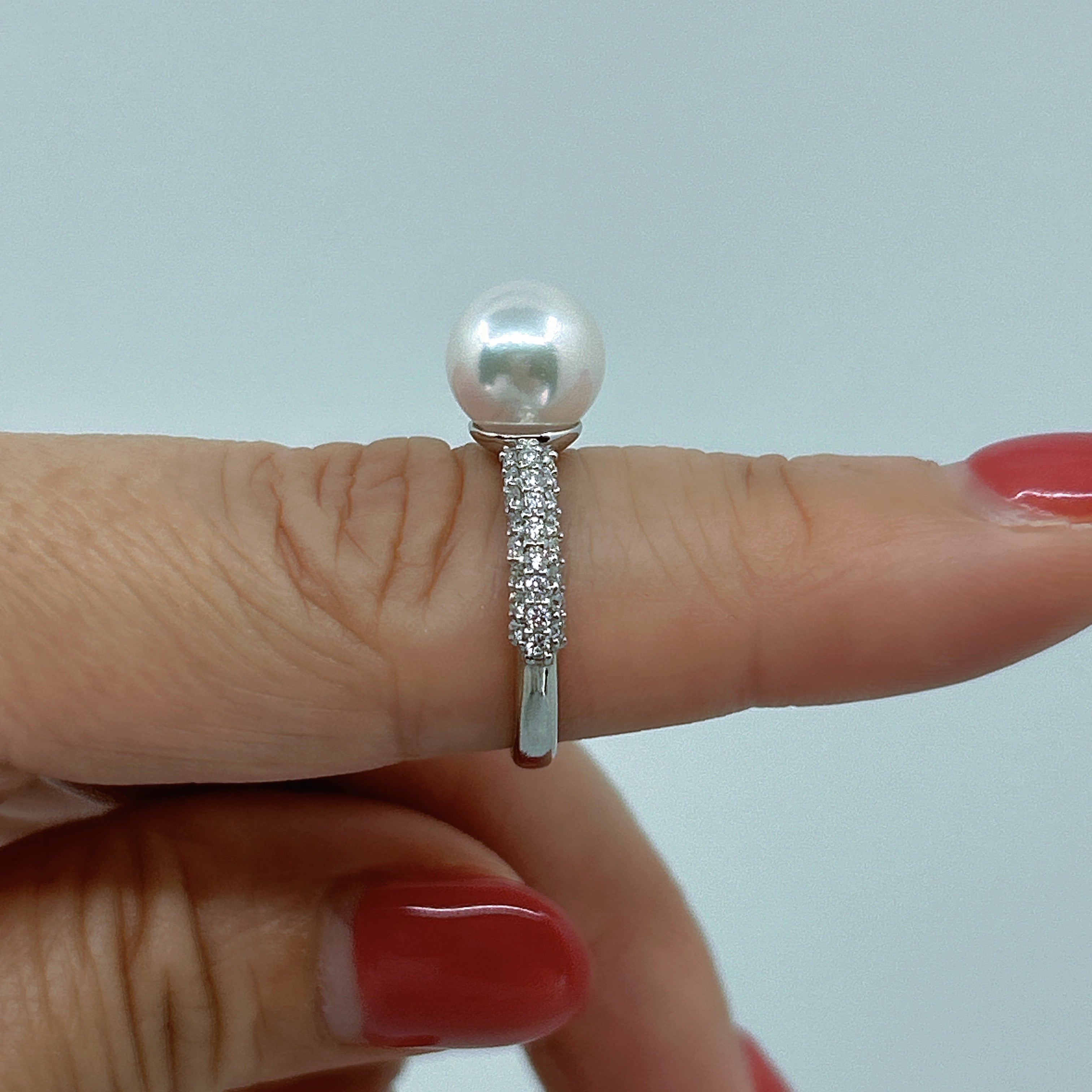 サンベリーナ パヴェ〜希少あこや真珠 8ミリ｜A Jewelry Box 公式通販サイト