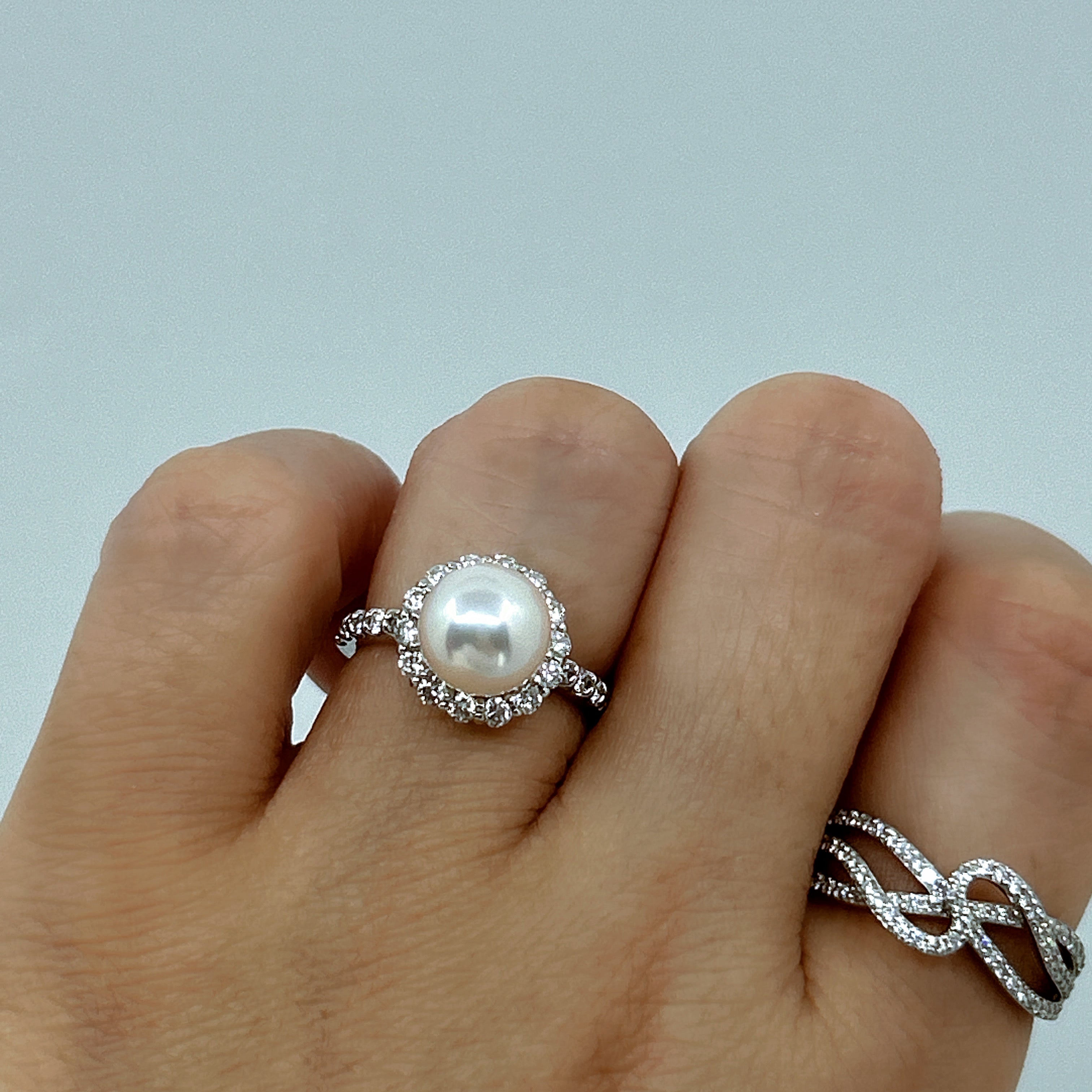 あこや真珠8ミリ キャサリン妃巻 リング｜A Jewelry Box 公式通販サイト
