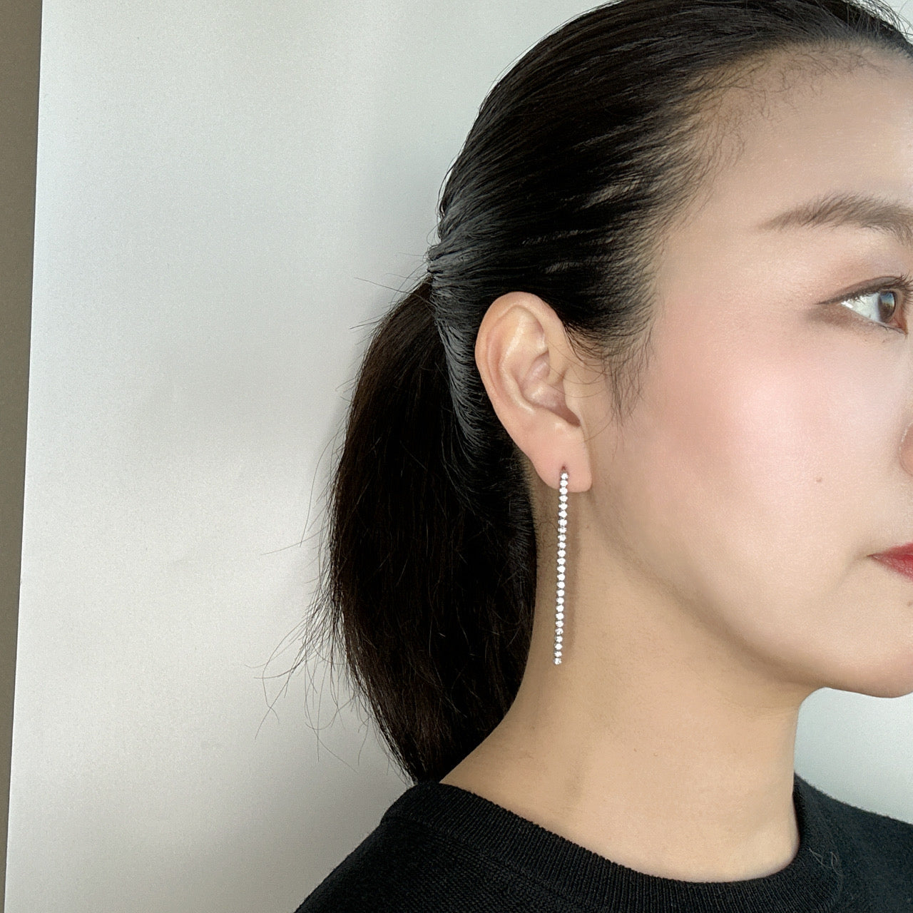 ［一点物/エタンスレ]ピアス ダイヤ ロング 1ct前後×2｜A Jewelry Box 公式通販サイト