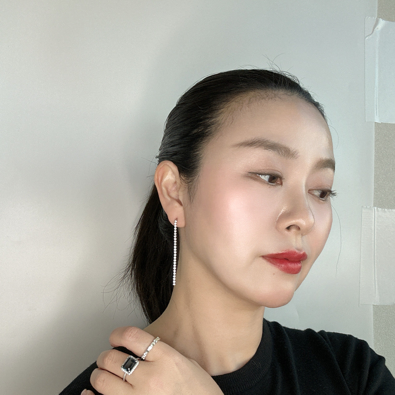 ［一点物/エタンスレ]ピアス ダイヤ ロング 1ct前後×2｜A Jewelry Box 公式通販サイト