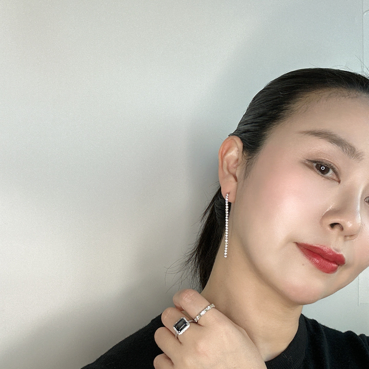 ［一点物/エタンスレ]ピアス ダイヤ ロング 1ct前後×2｜A Jewelry Box 公式通販サイト