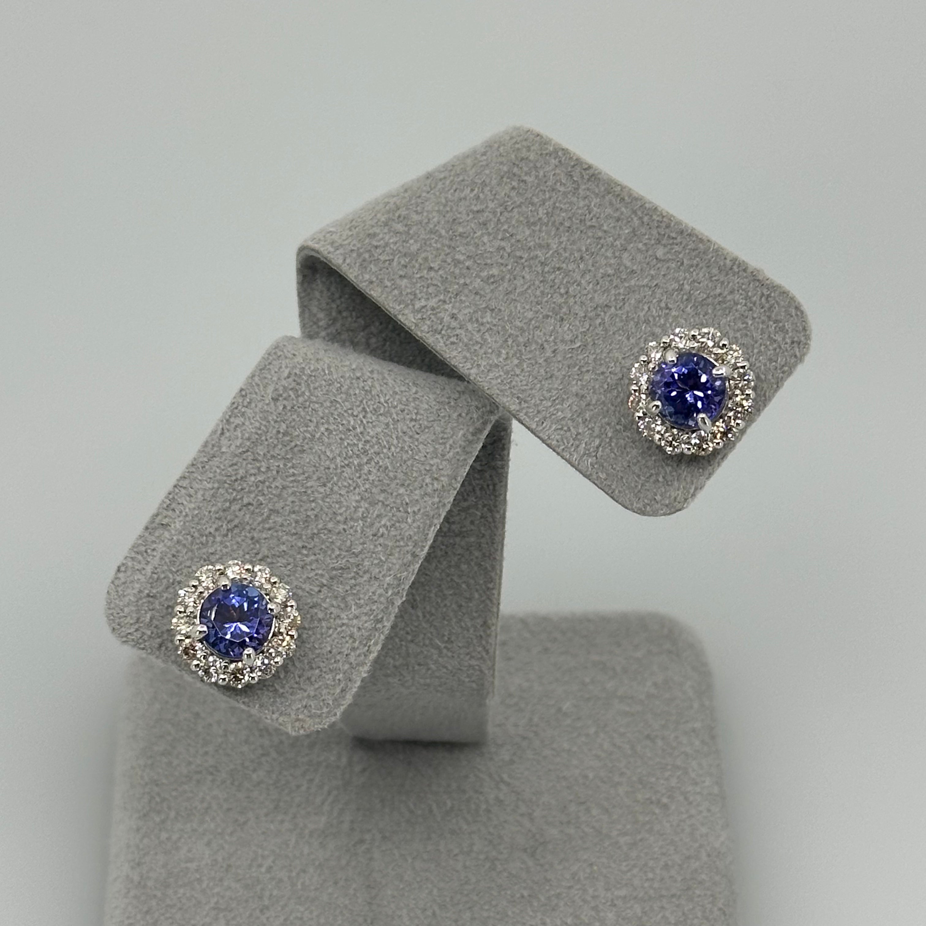 [一点物]タンザナイト 中石1.2ct前後×2 RO PT ピアス