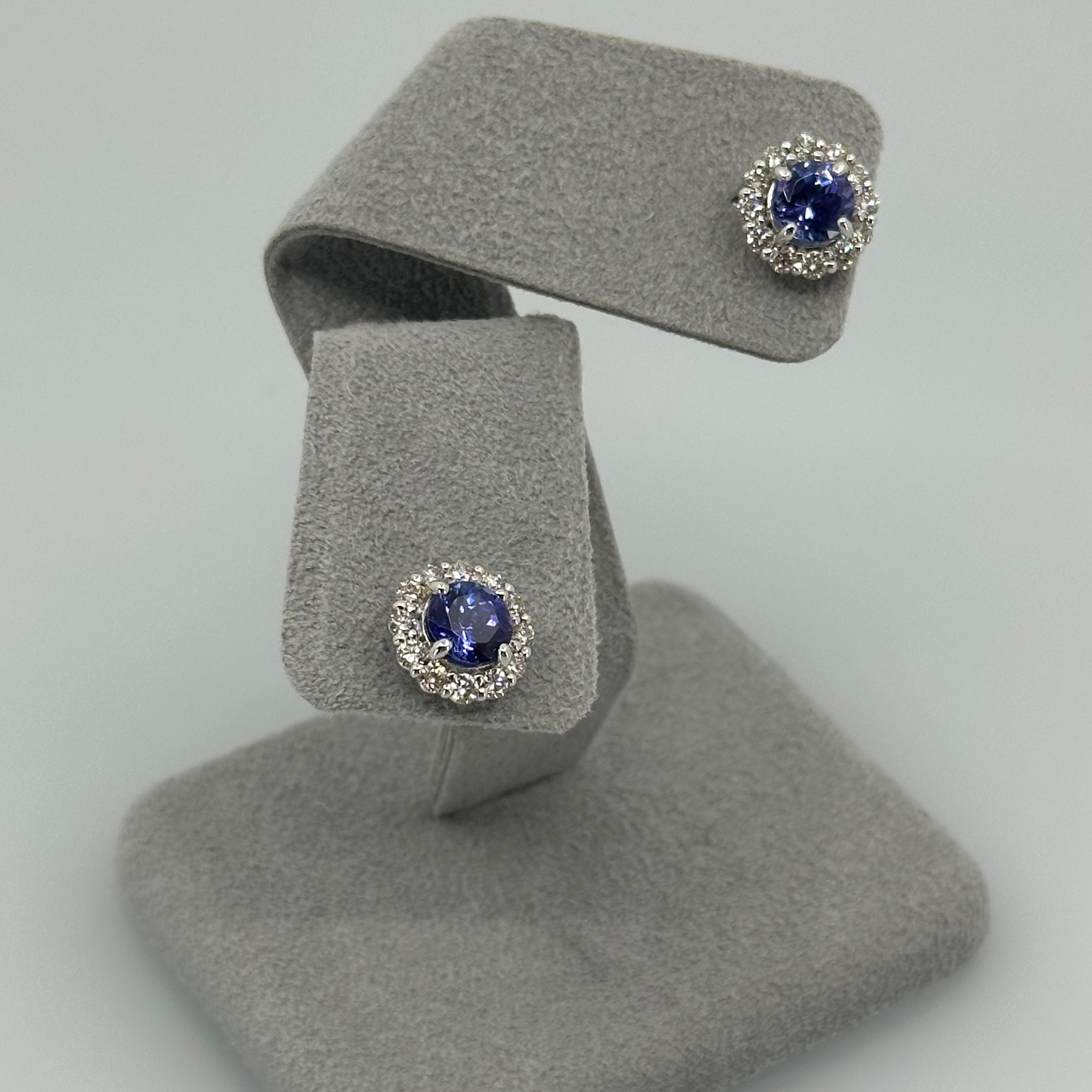 [一点物]タンザナイト 中石1.2ct前後×2 RO PT ピアス