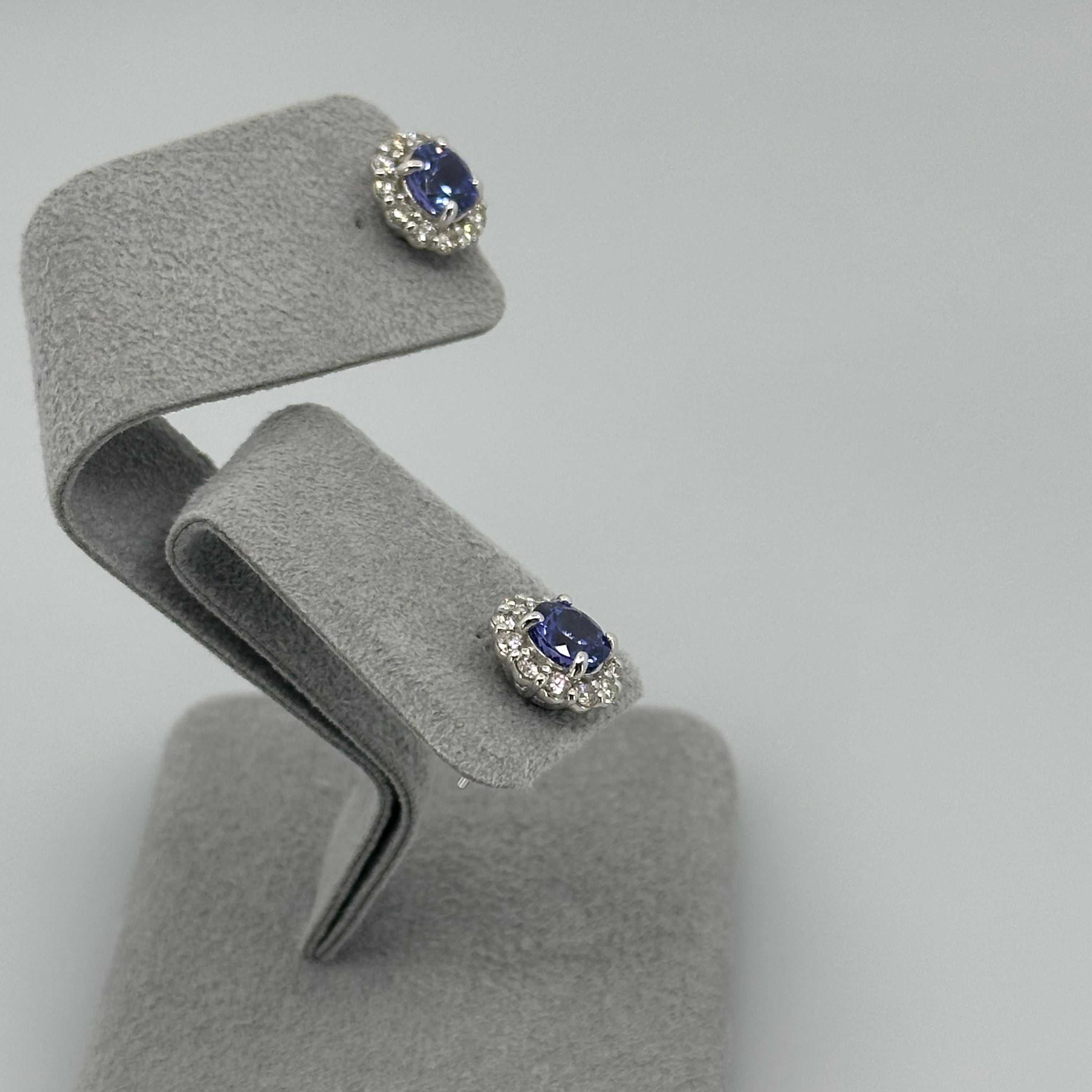 [一点物]タンザナイト 中石1.2ct前後×2 RO PT ピアス