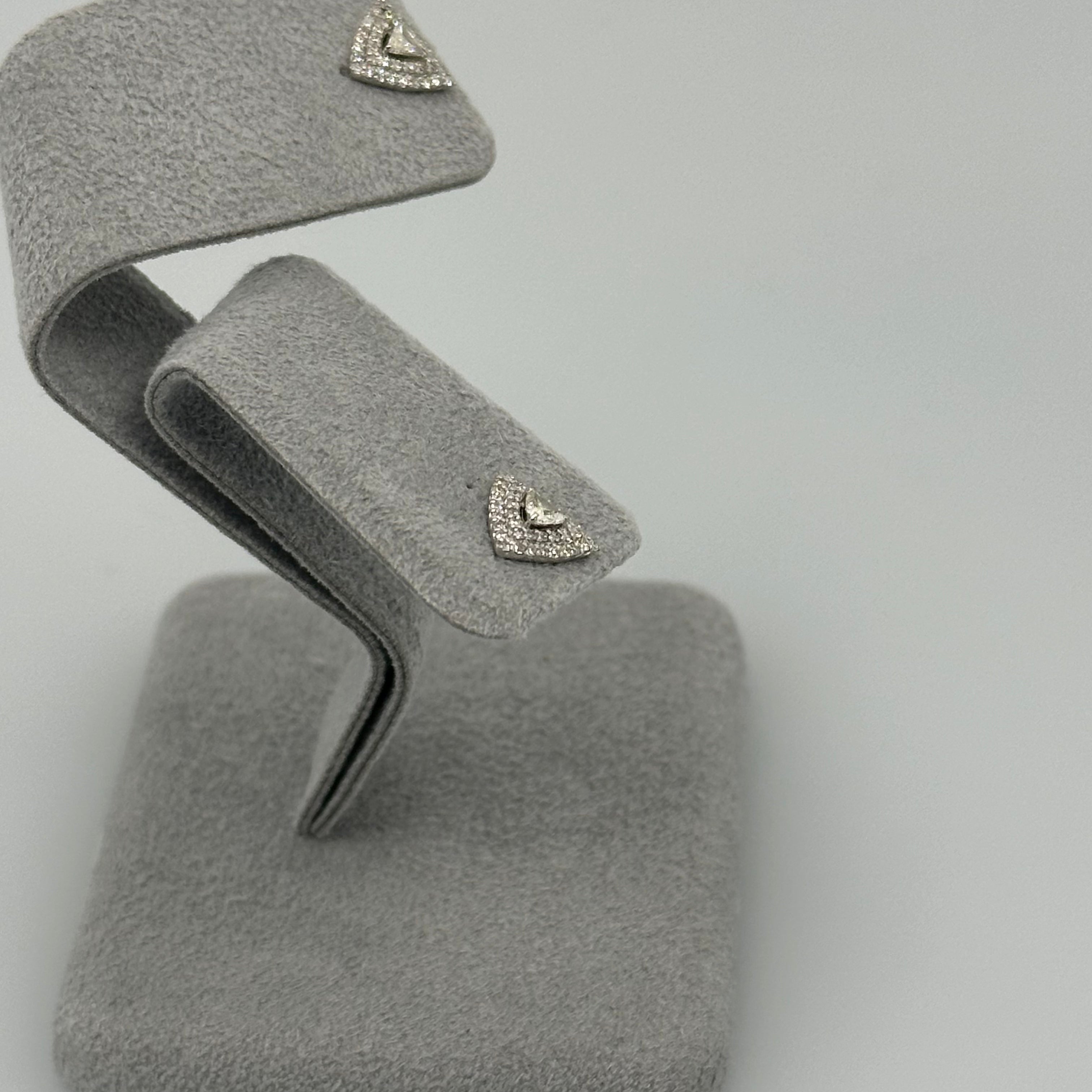 [一点物]ダイヤトリリアントカット ピアス 中石0.23ct前後×2 TR PT/YG