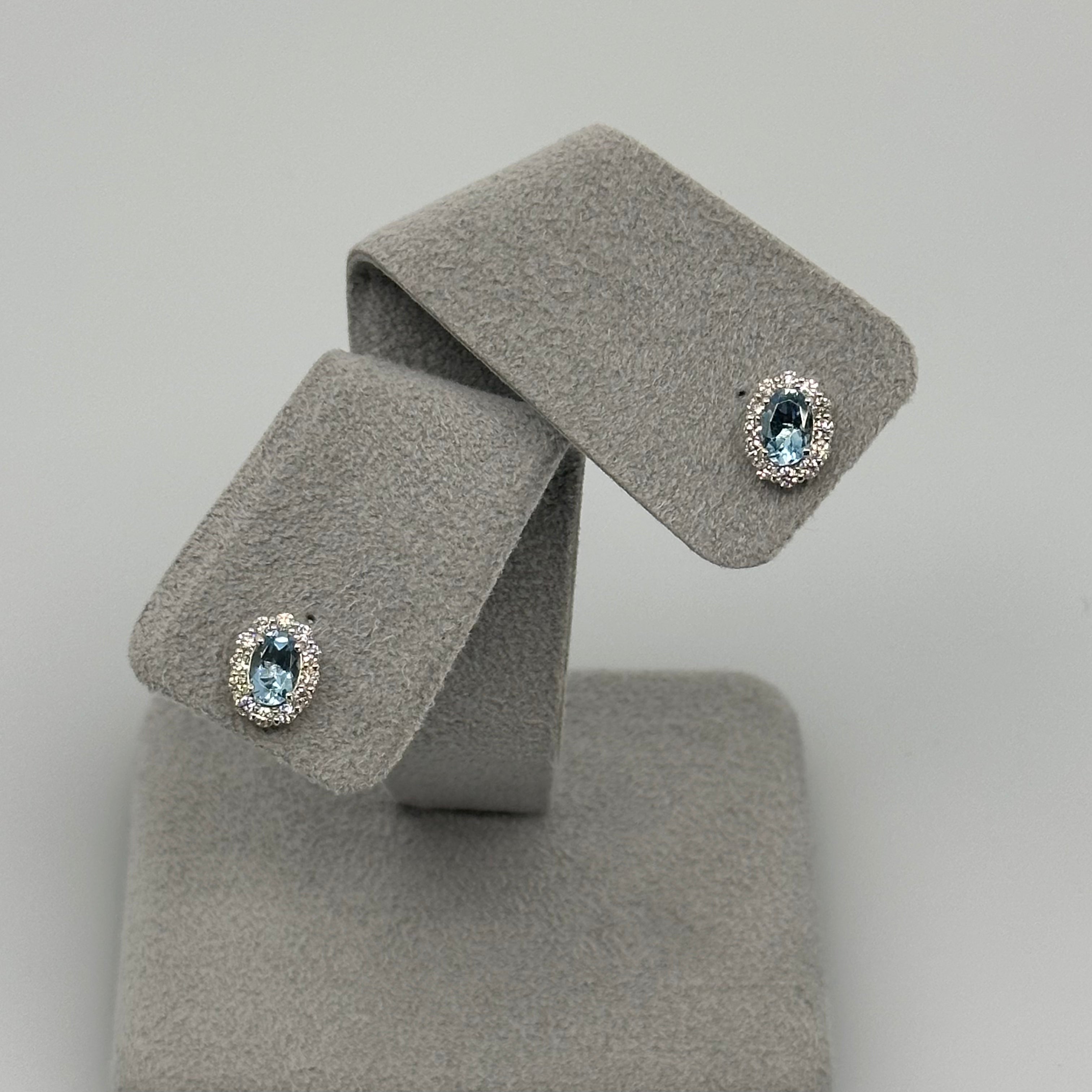 ［新作/個数限定］ピアス　アクアマリン　OV/PT