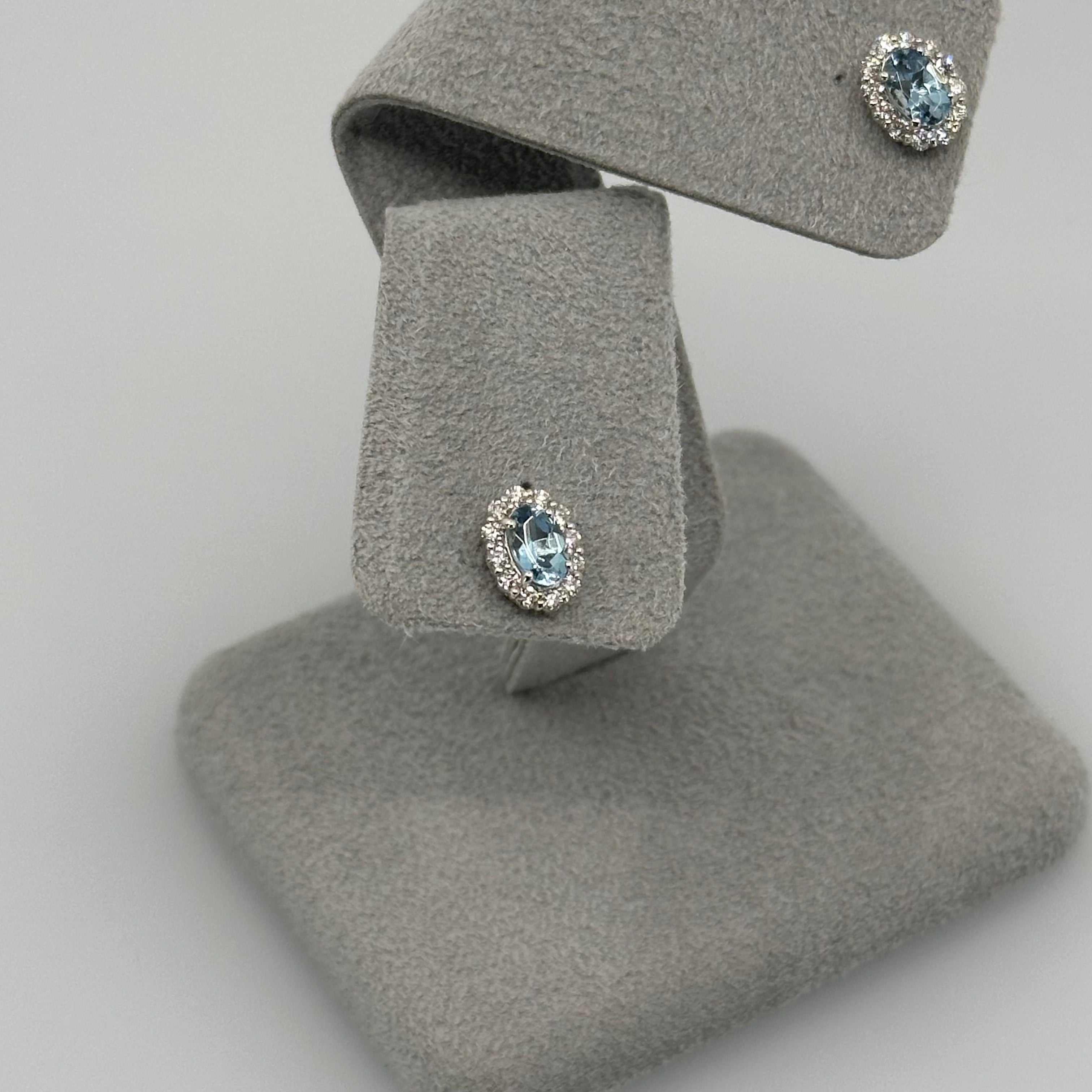 ［新作/個数限定］ピアス　アクアマリン　OV/PT