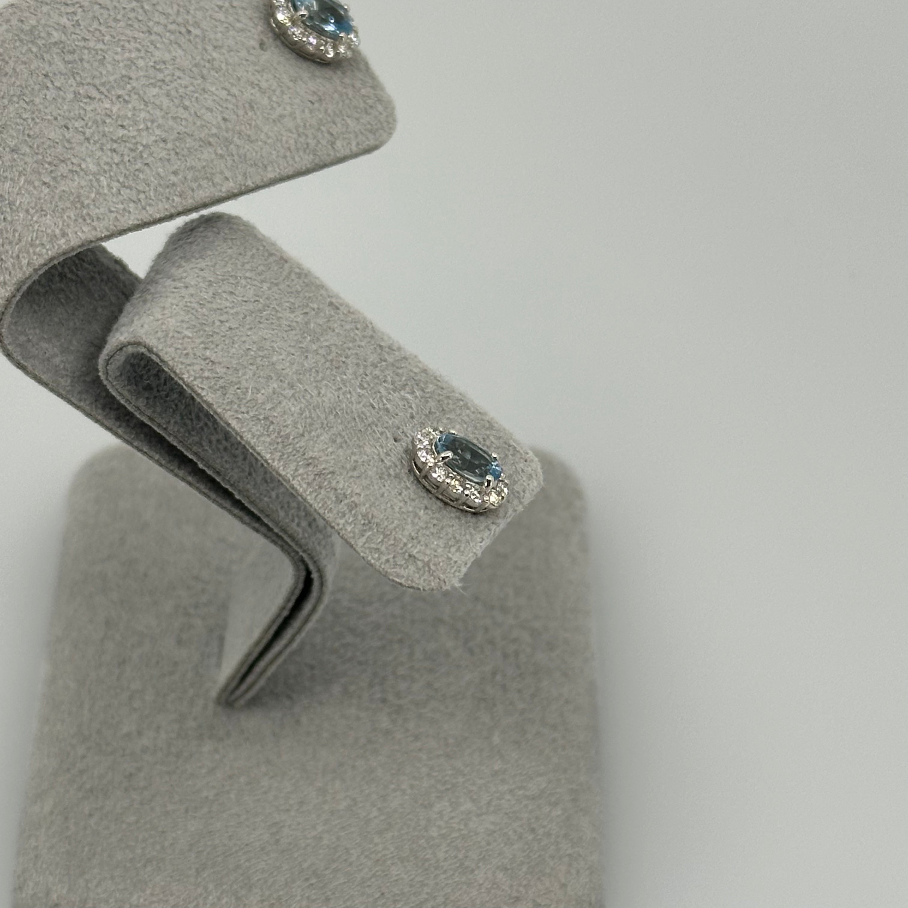 ［新作/個数限定］ピアス　アクアマリン　OV/PT