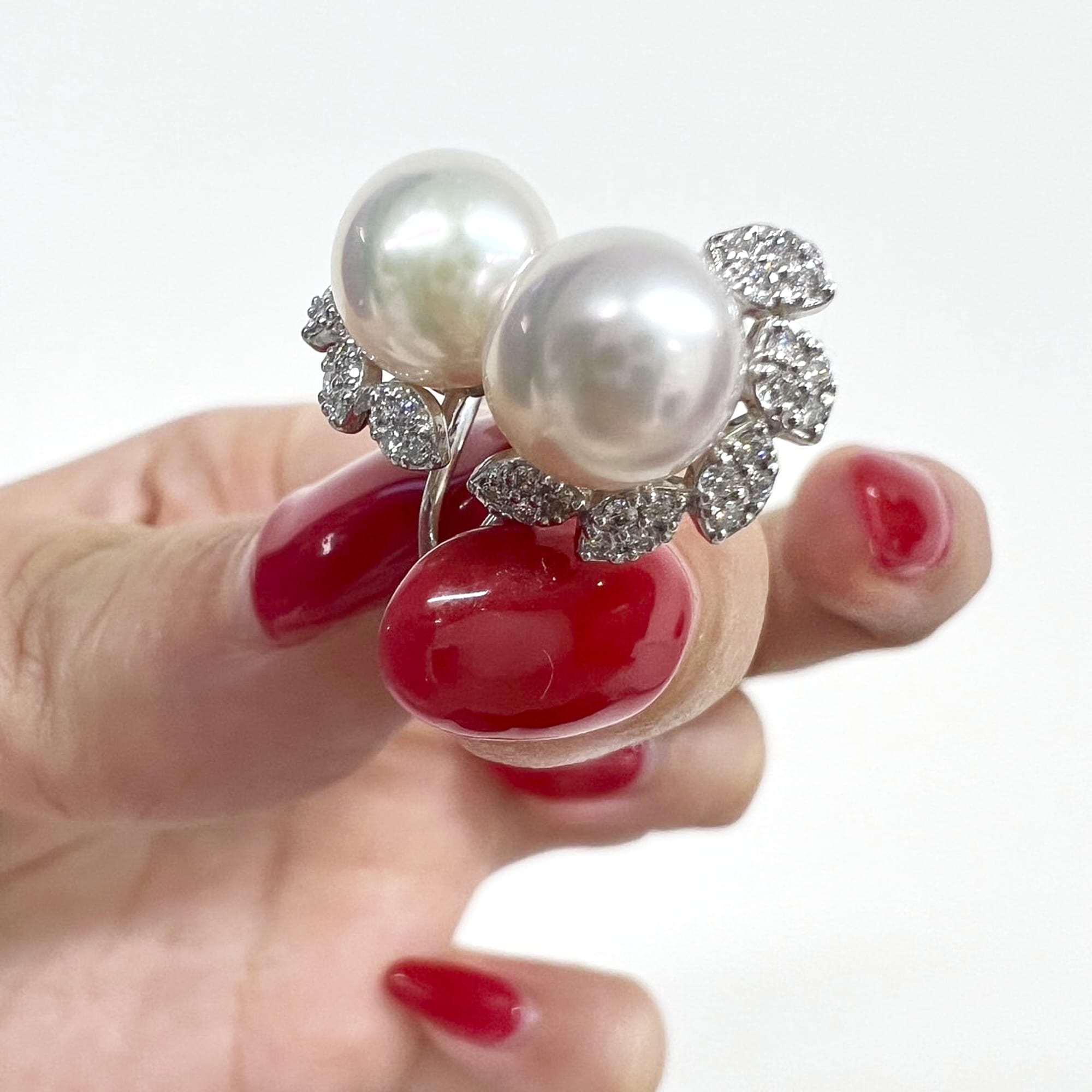 ［アマリリス］ピアス あこや真珠8mｍ｜A Jewelry Box 公式通販サイト