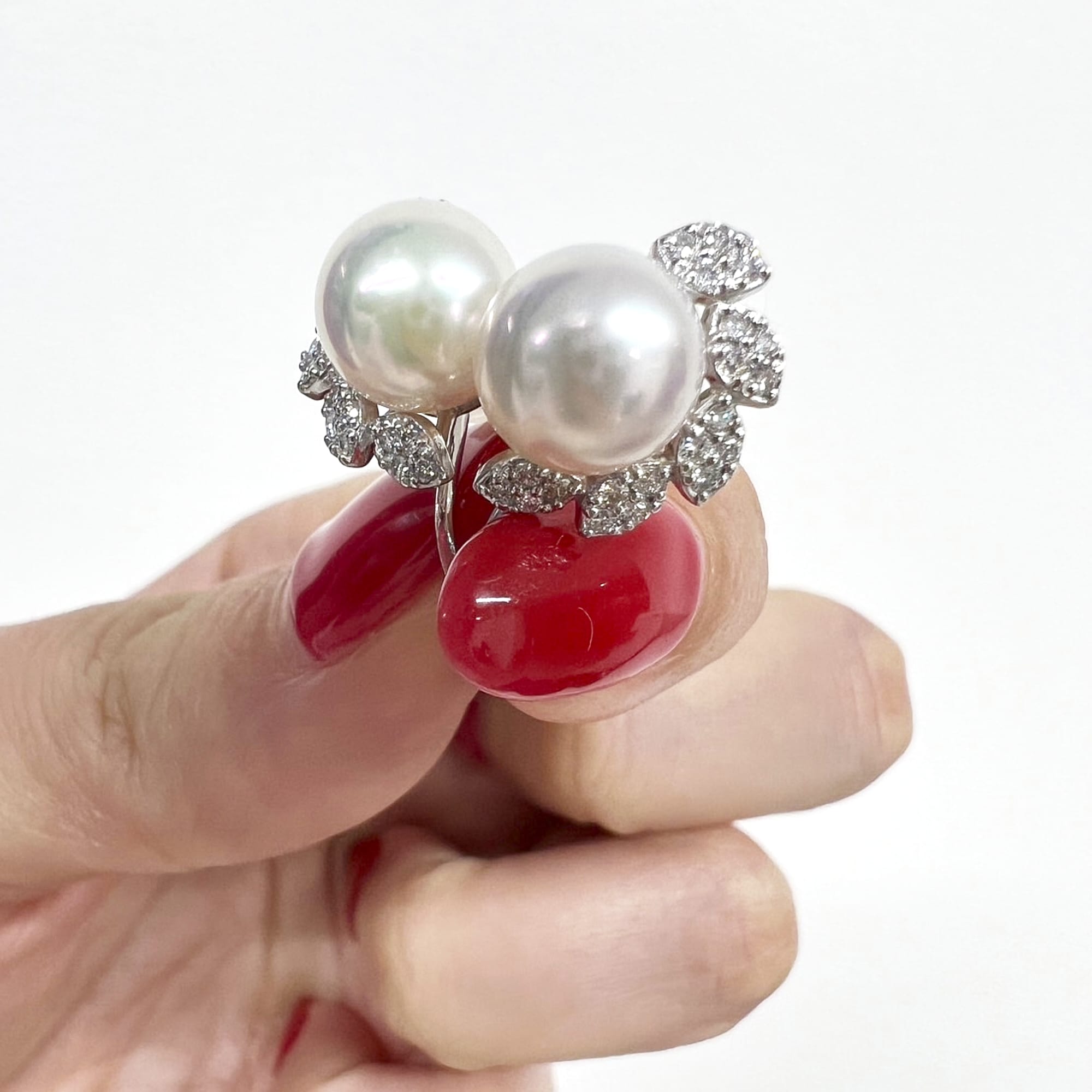 ［アマリリス］ピアス あこや真珠8mｍ｜A Jewelry Box 公式通販サイト