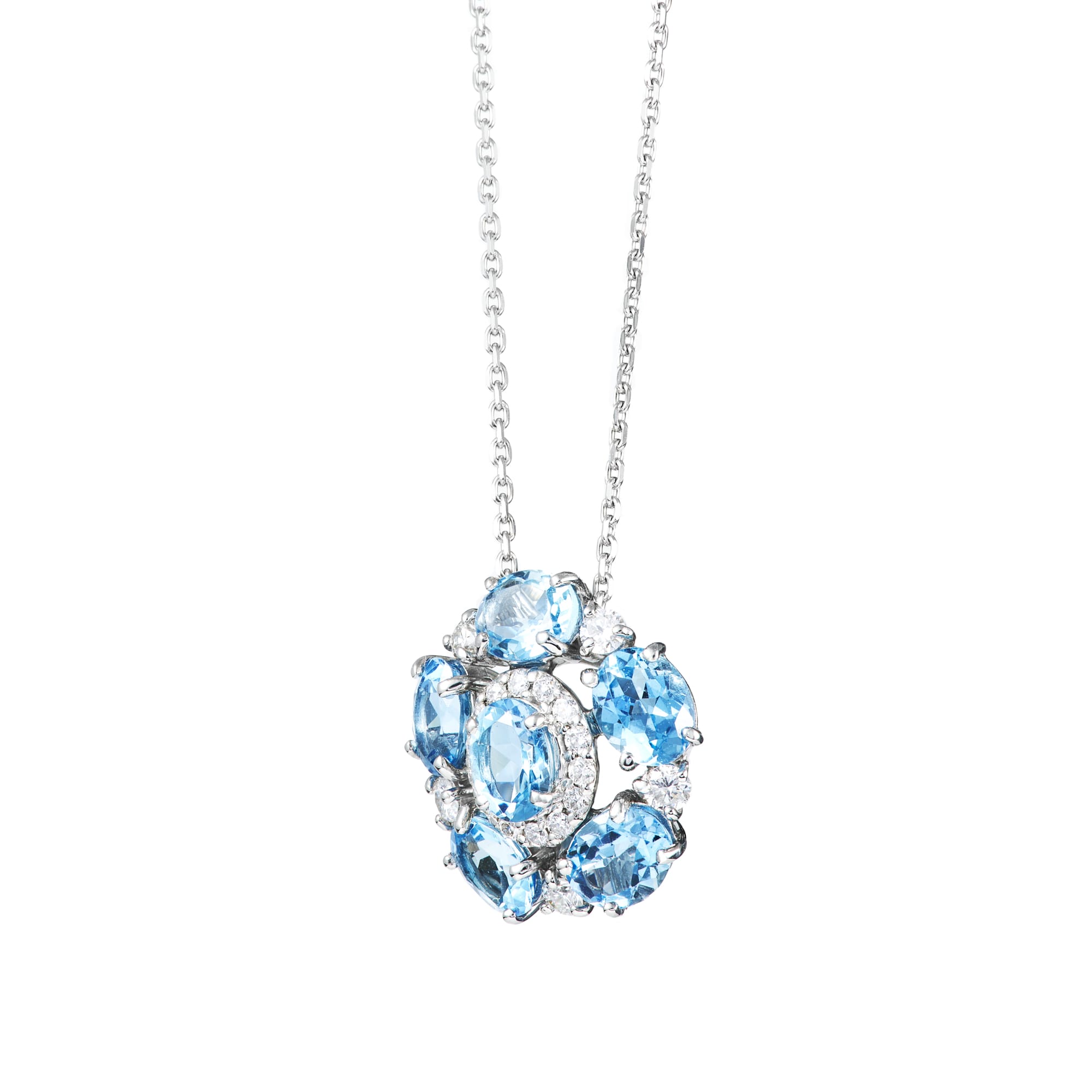 ガブリオレ ネックレス〜濃いアクアマリンを使用｜A Jewelry Box 公式通販サイト