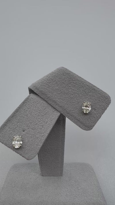 ［一点物/コリンヌ］ピアス ダイヤ 0.5ct×2 OV PT｜A Jewelry Box 公式通販サイト