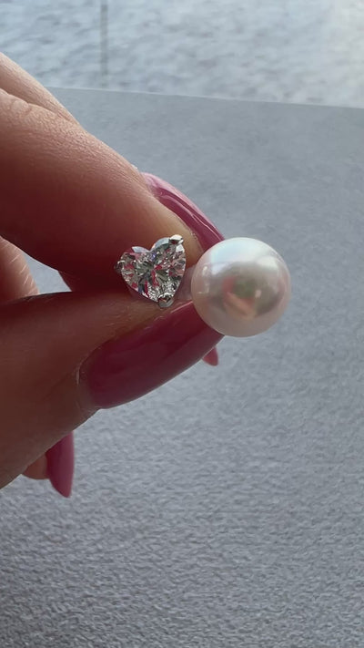［ひとつふたつ/PR/OV/HS/EM/PS］ピアス ダイヤ あこや真珠8mm｜A Jewelry Box 公式通販サイト
