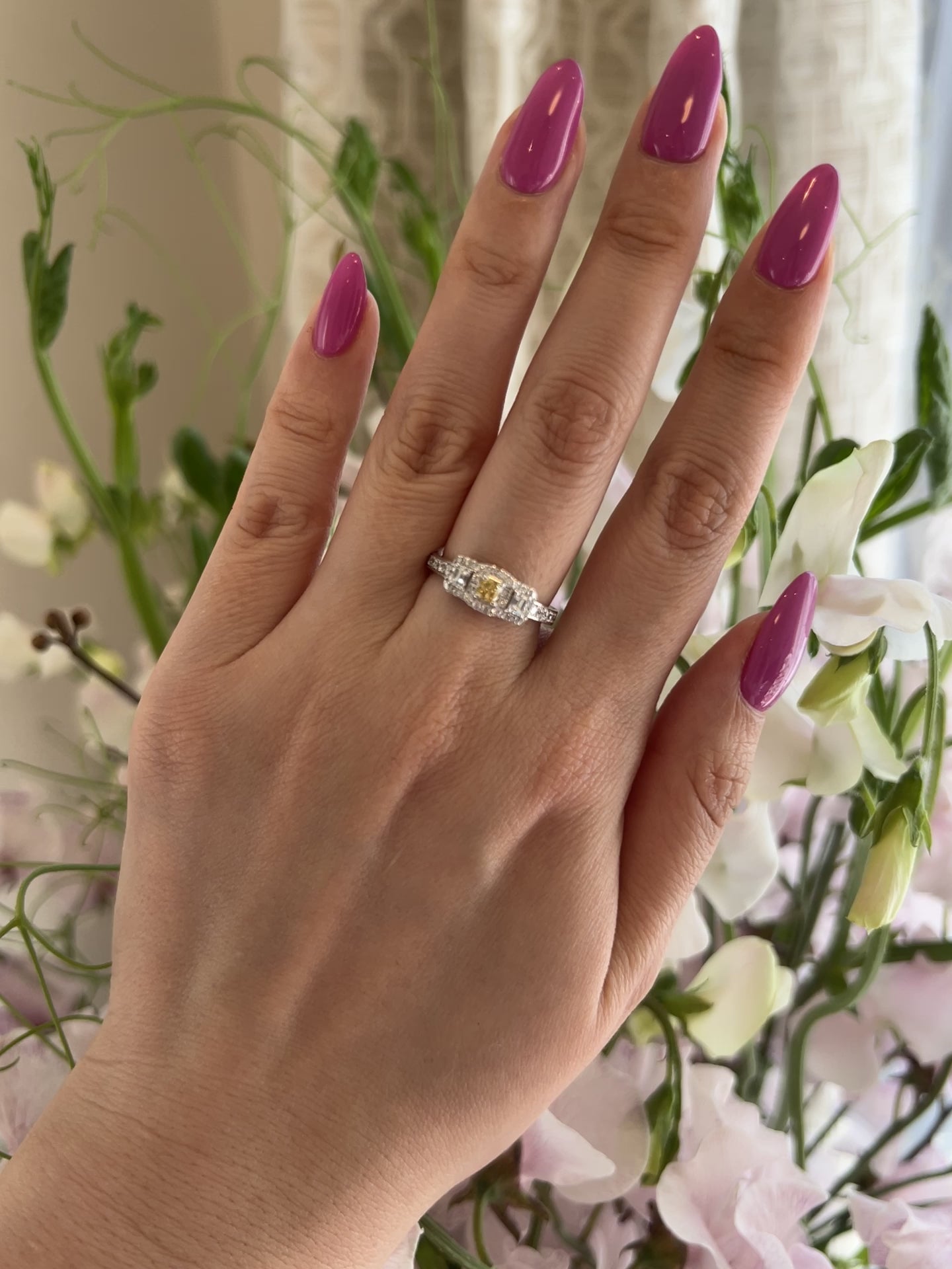 FIY SI1 CGL EM イエローダイヤ リング　PT｜A Jewelry Box 公式通販サイト