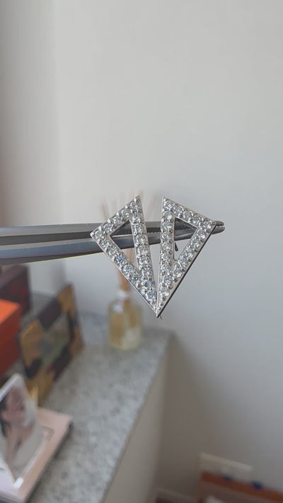 三角　ダイヤピアス D0.2ct×2前後｜A Jewelry Box 公式通販サイト