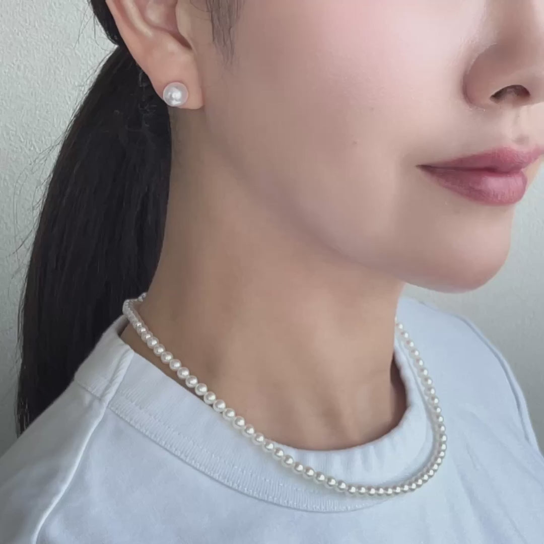 ［ひとつふたつ/PR/OV/HS/EM/PS］ピアス ダイヤ あこや真珠8mm｜A Jewelry Box 公式通販サイト