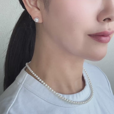 ［ひとつふたつ/PR/OV/HS/EM/PS］ピアス ダイヤ あこや真珠8mm｜A Jewelry Box 公式通販サイト