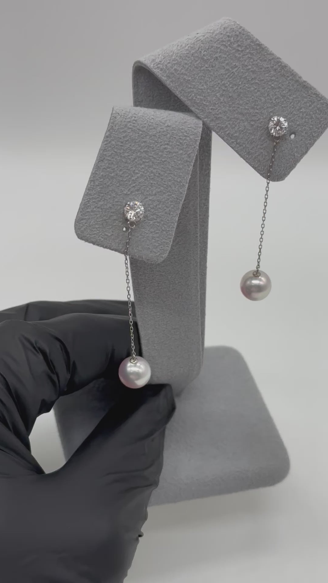 [プロポーズされるピアス] ポインターノーマル×真珠 ゆらゆら ピアス〜中石0.3ct G SI GD UP｜A Jewelry Box 公式通販サイト