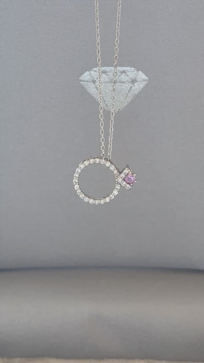 ラリオンス ピンクサファイア ネックレス （あやちゃんの結婚指輪みたいなネックレス）｜A Jewelry Box 公式通販サイト