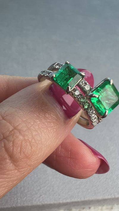 ［アルル］リング エメラルド 0.4ct SQ PT｜A Jewelry Box 公式通販サイト